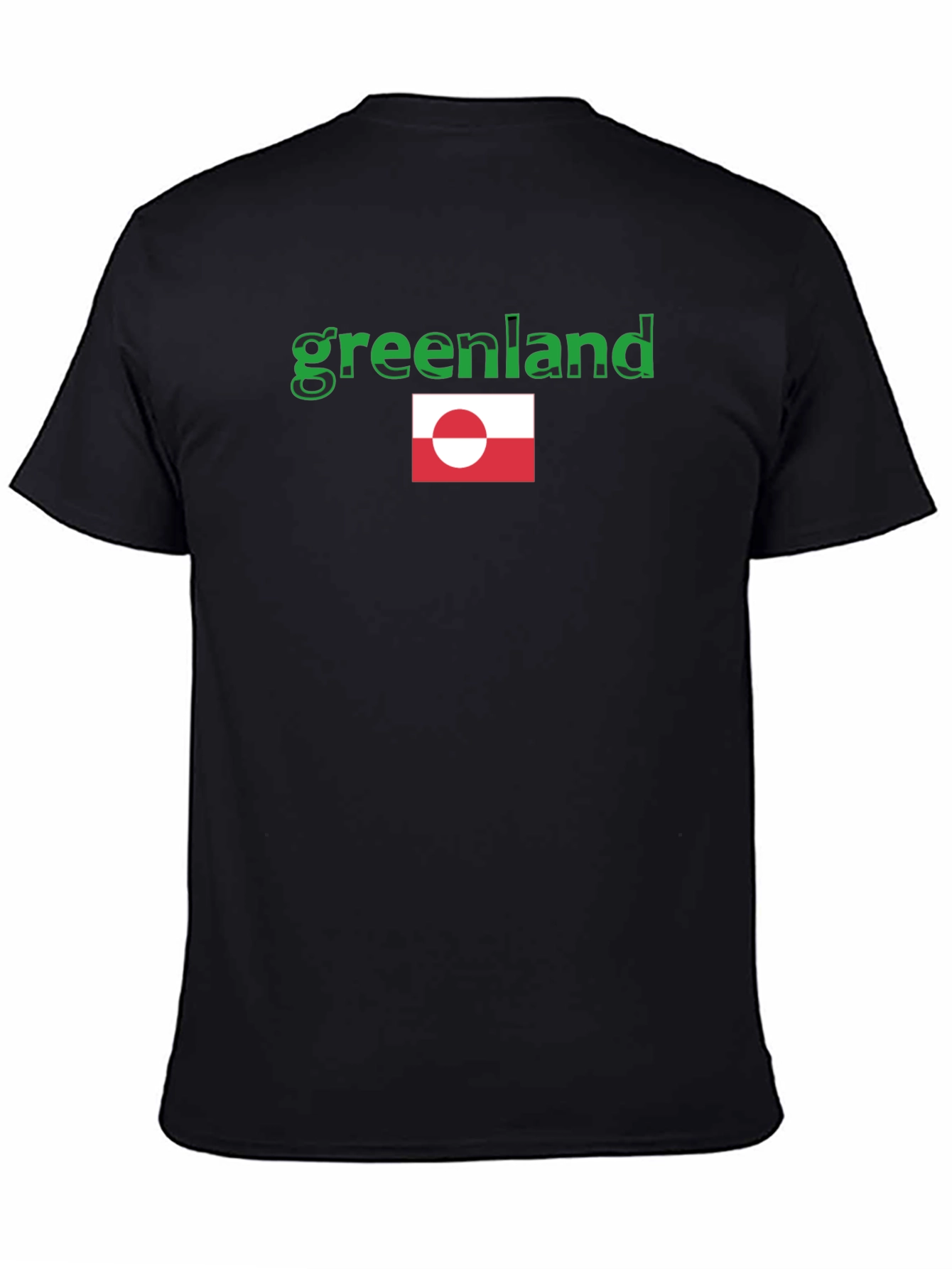 Greenland Flag Graphic Tee - Black T-Shirt