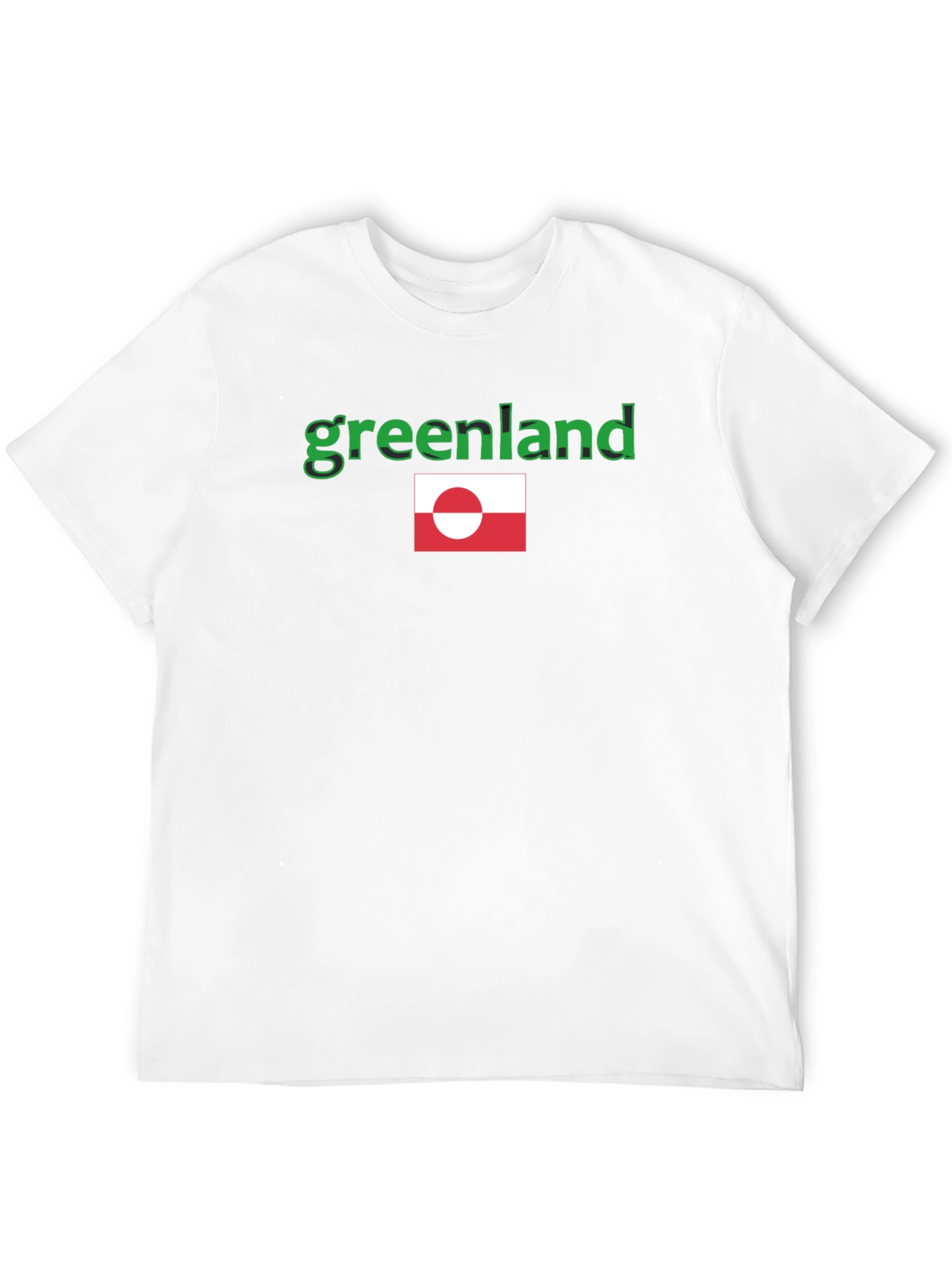 Greenland Flag Graphic Tee - Black T-Shirt