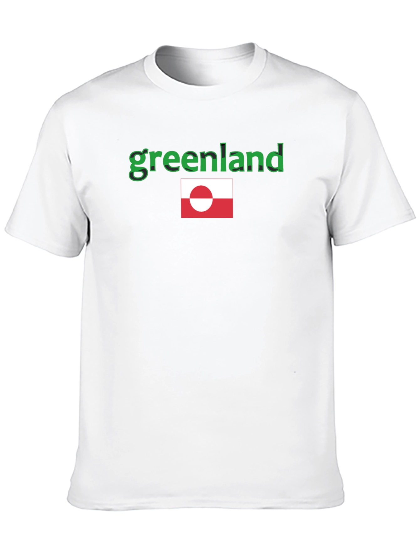 Greenland Flag Graphic Tee - Black T-Shirt