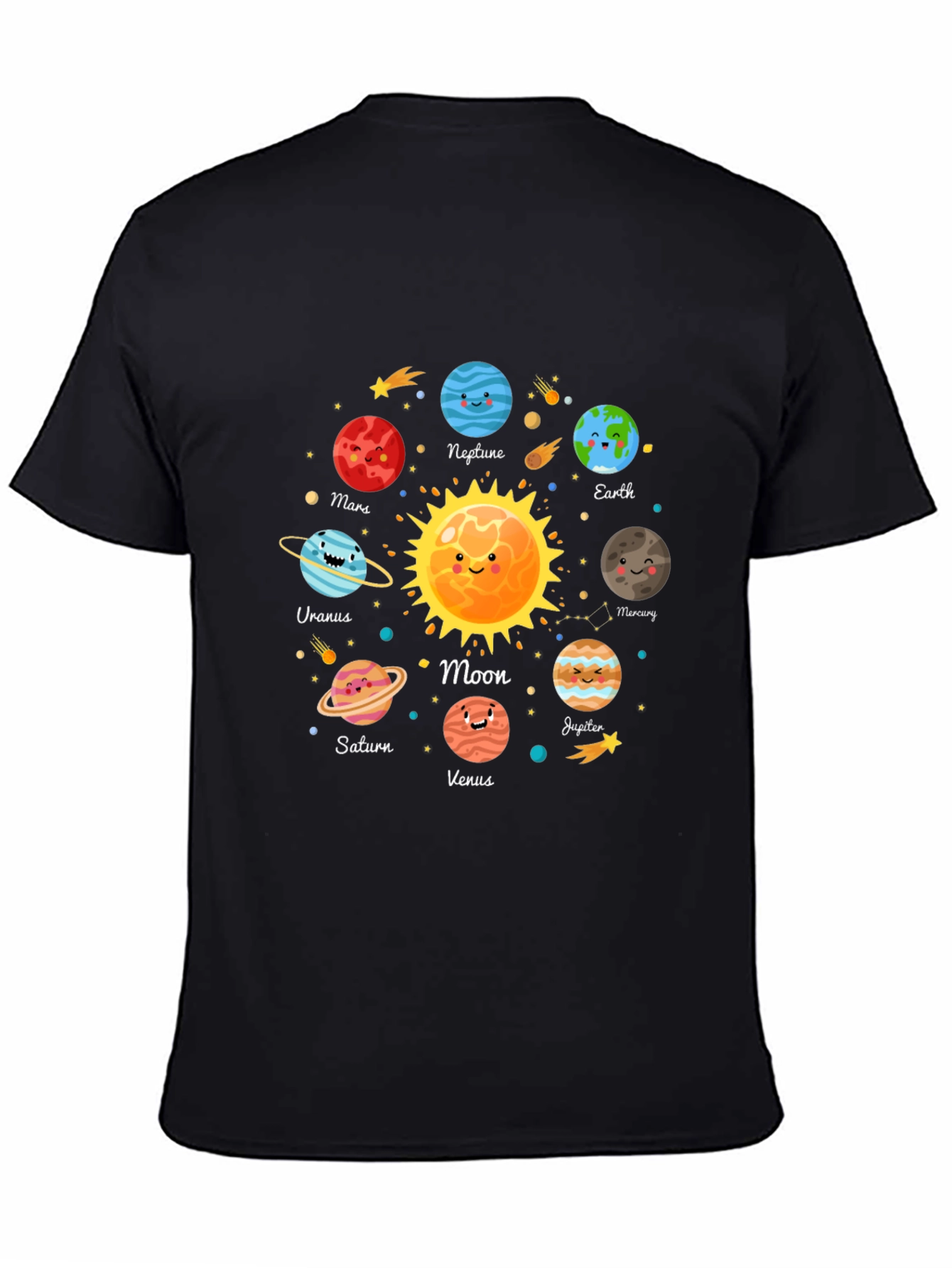 Solar System Planets Graphic Print T-Shirt