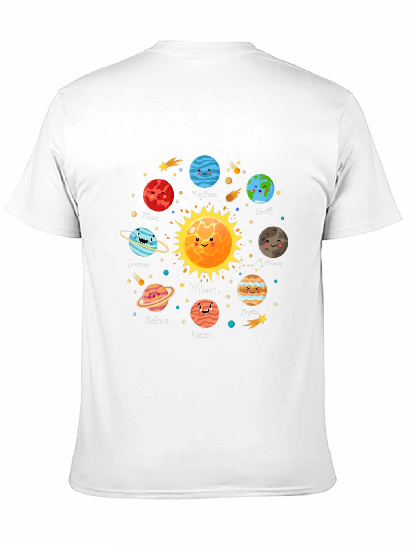 Solar System Planets Graphic Print T-Shirt