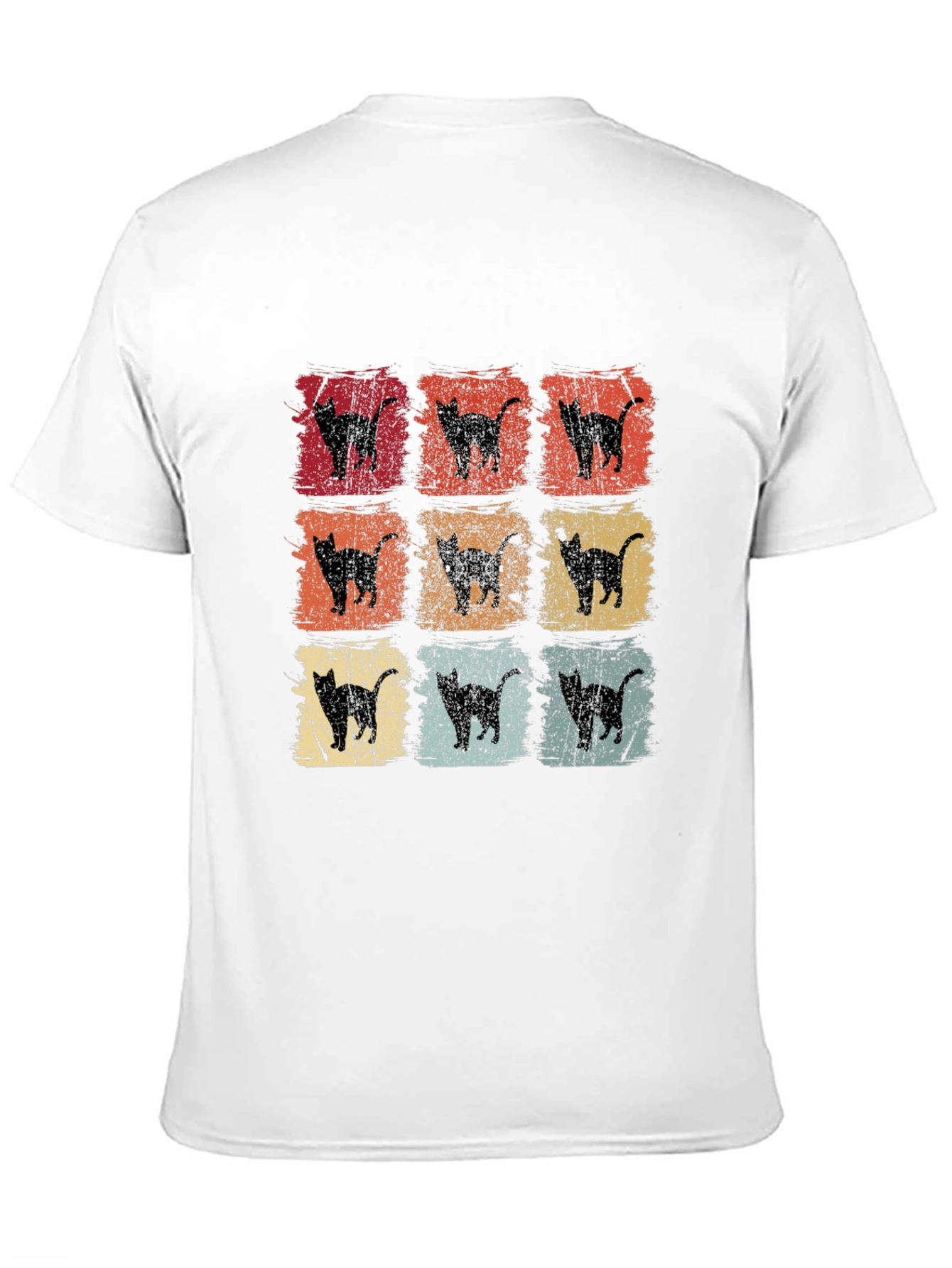 Retro Cat Silhouette Graphic Tee