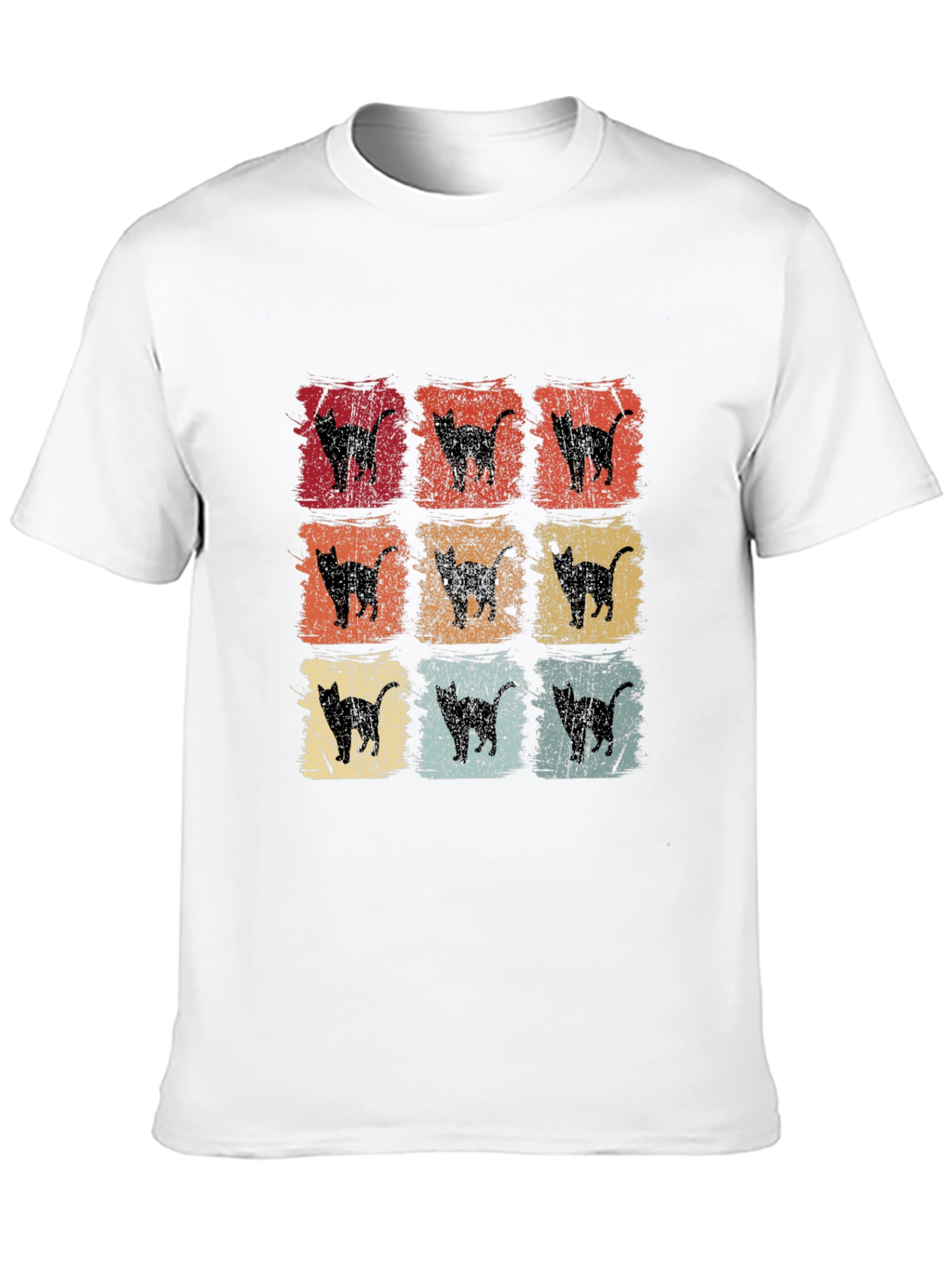 Retro Cat Silhouette Graphic Tee