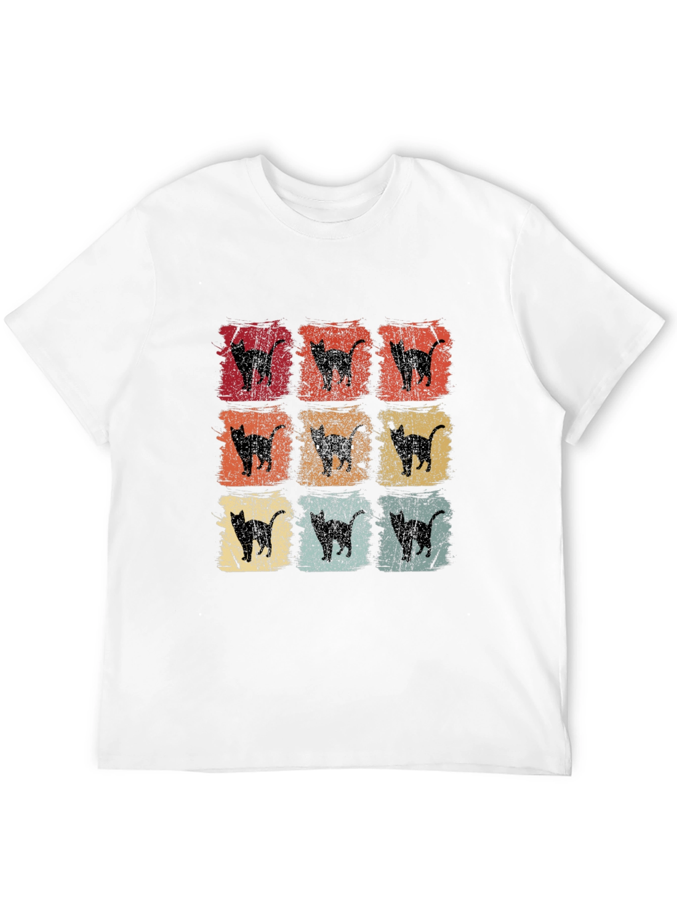 Retro Cat Silhouette Graphic Tee