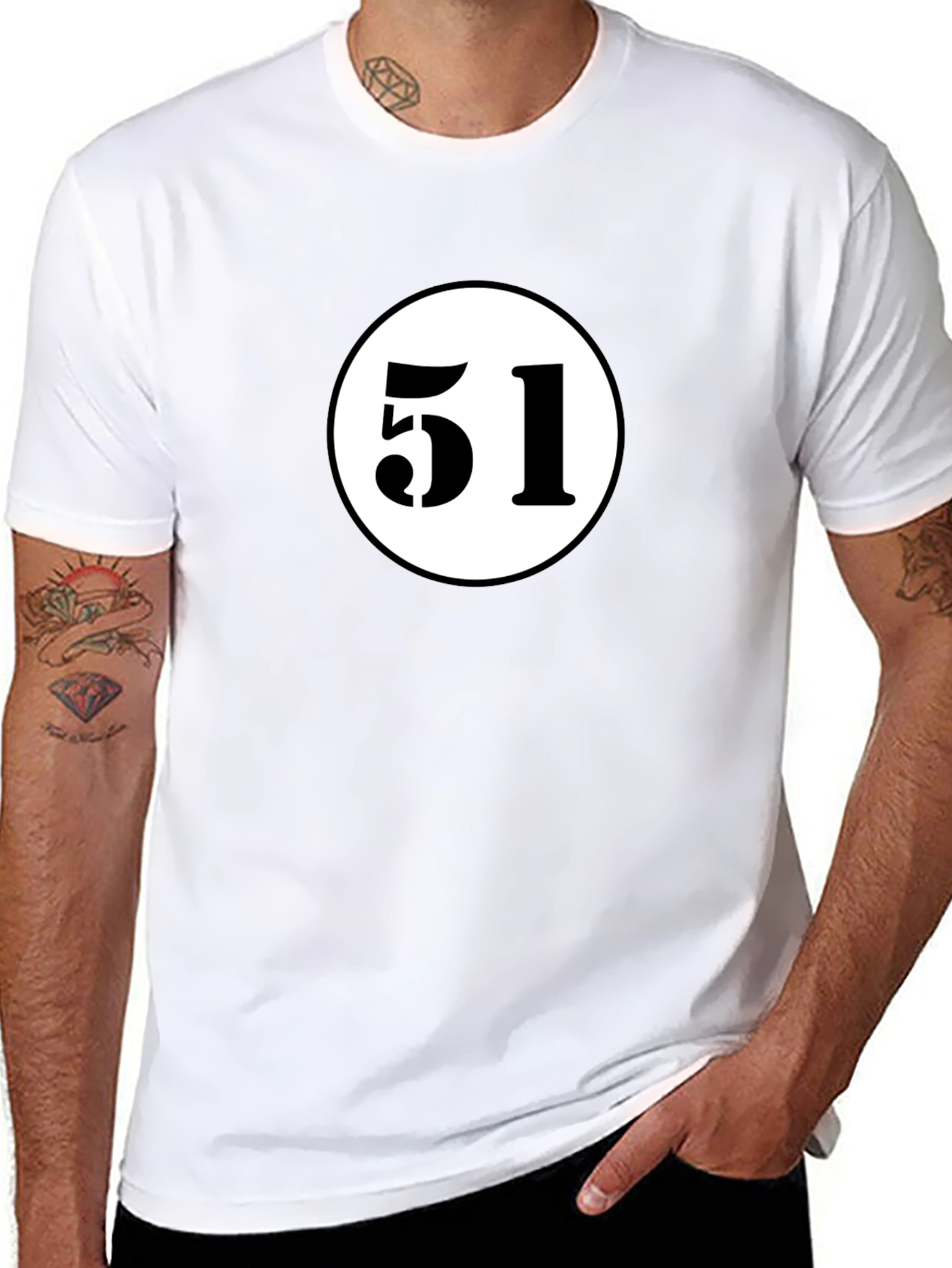 Retro Number 51 T-Shirt - Classic Design