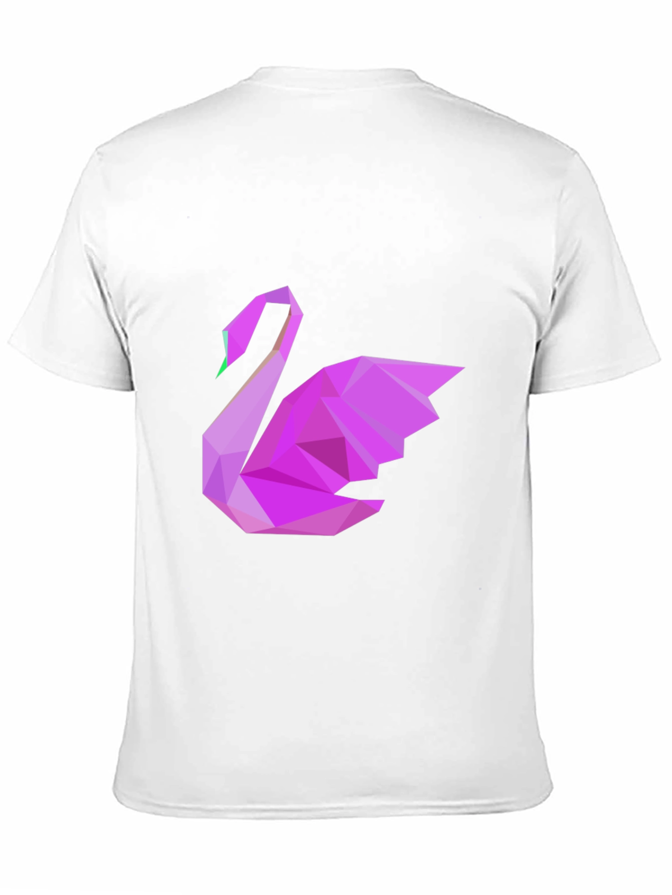Geometric Swan Graphic Tee - Black