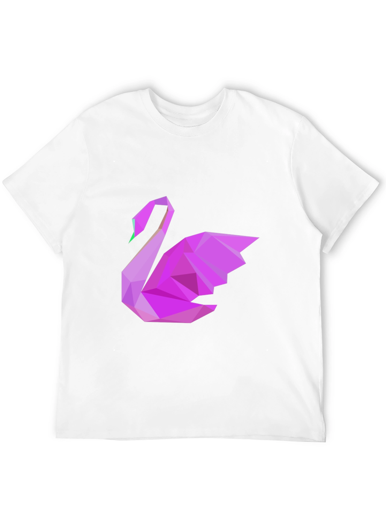 Geometric Swan Graphic Tee - Black