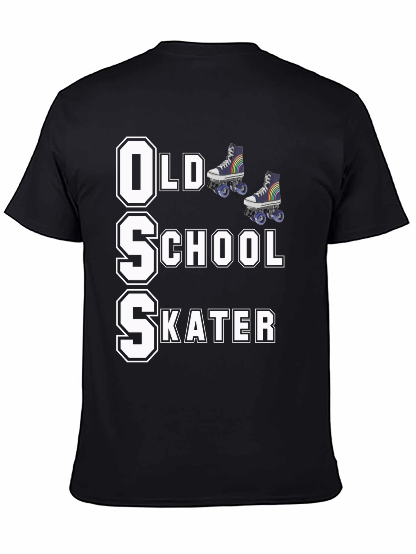 Old School Skater T-Shirt Retro Roller Skate Tee