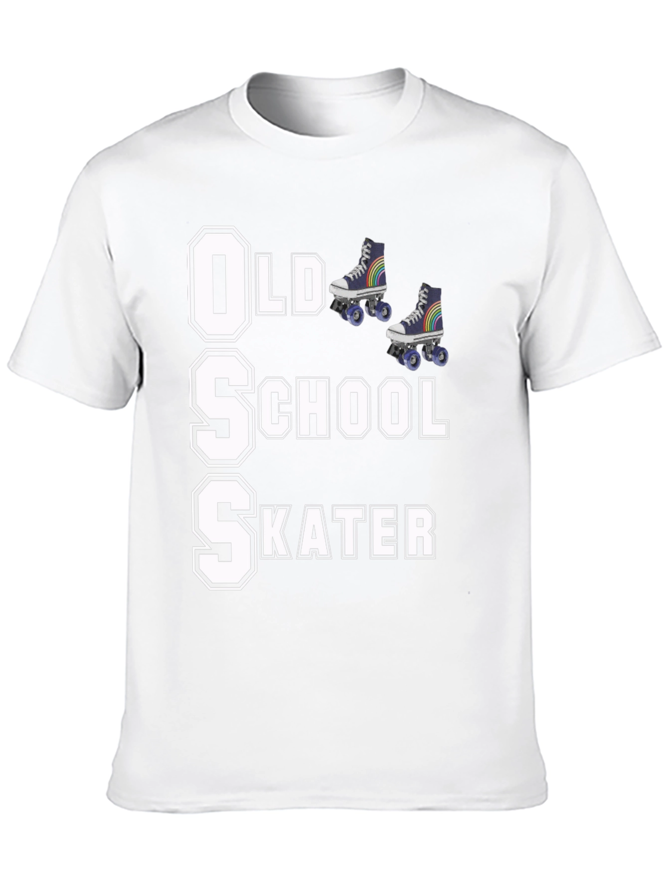 Old School Skater T-Shirt Retro Roller Skate Tee