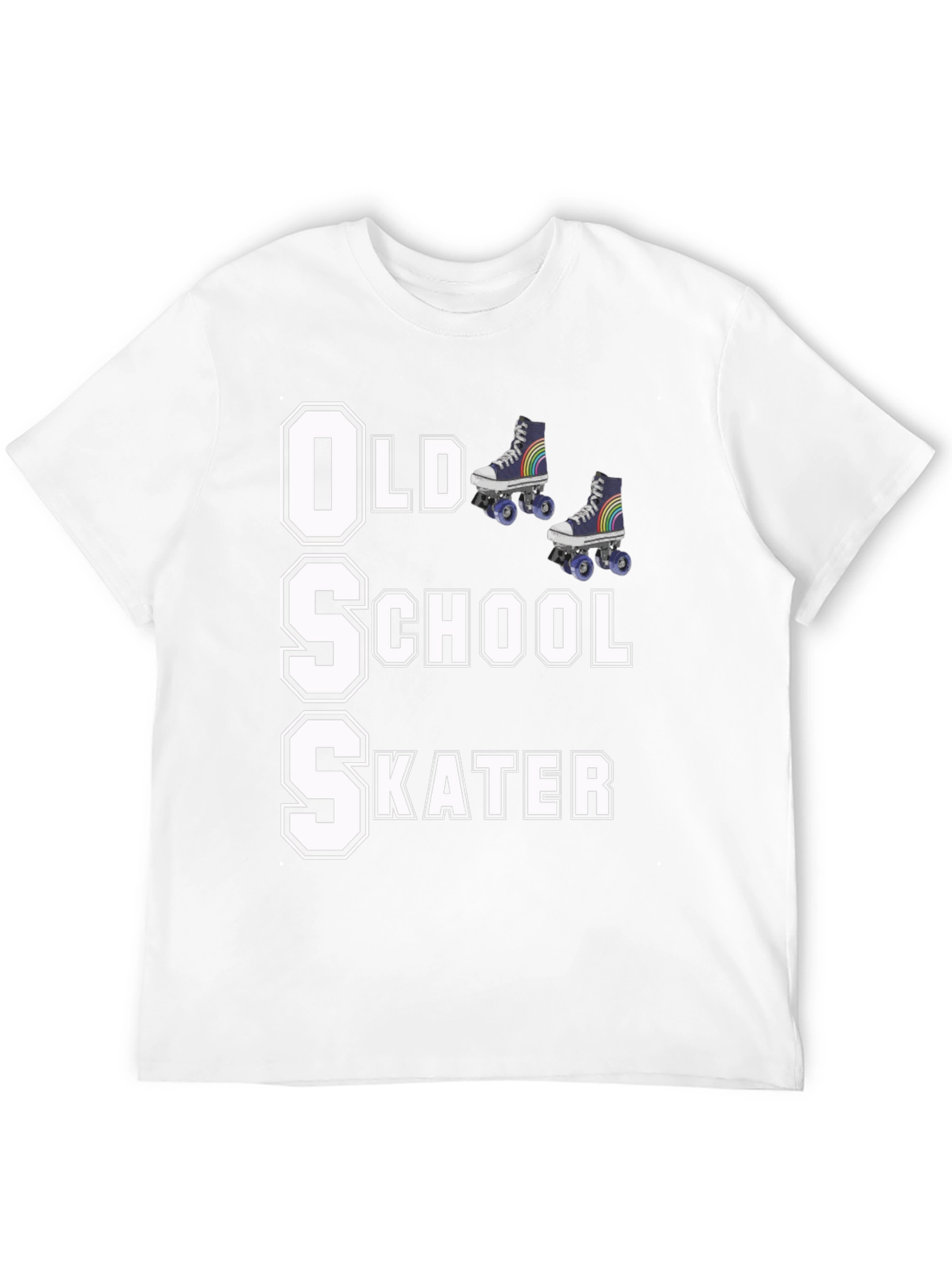 Old School Skater T-Shirt Retro Roller Skate Tee