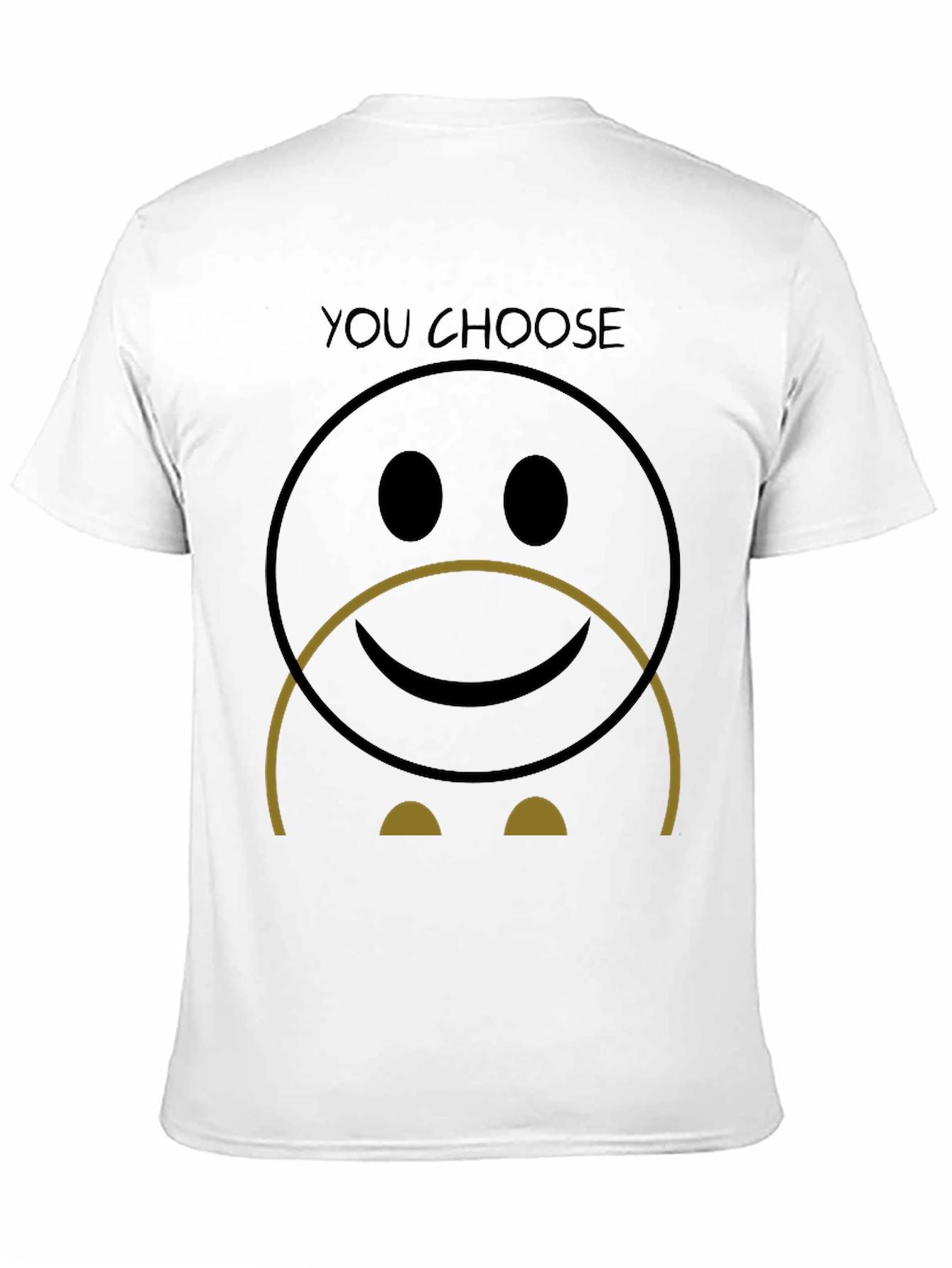 You Choose Black Graphic T-Shirt - Smiley Face Design