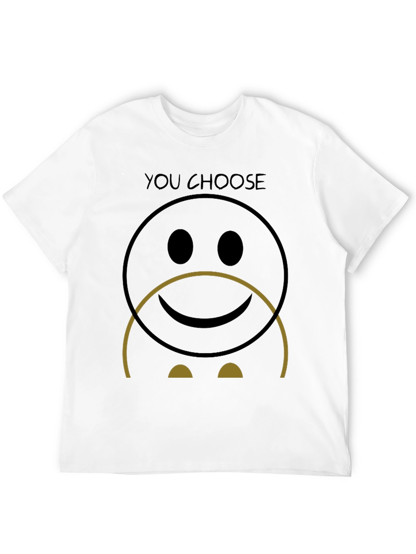 You Choose Black Graphic T-Shirt - Smiley Face Design