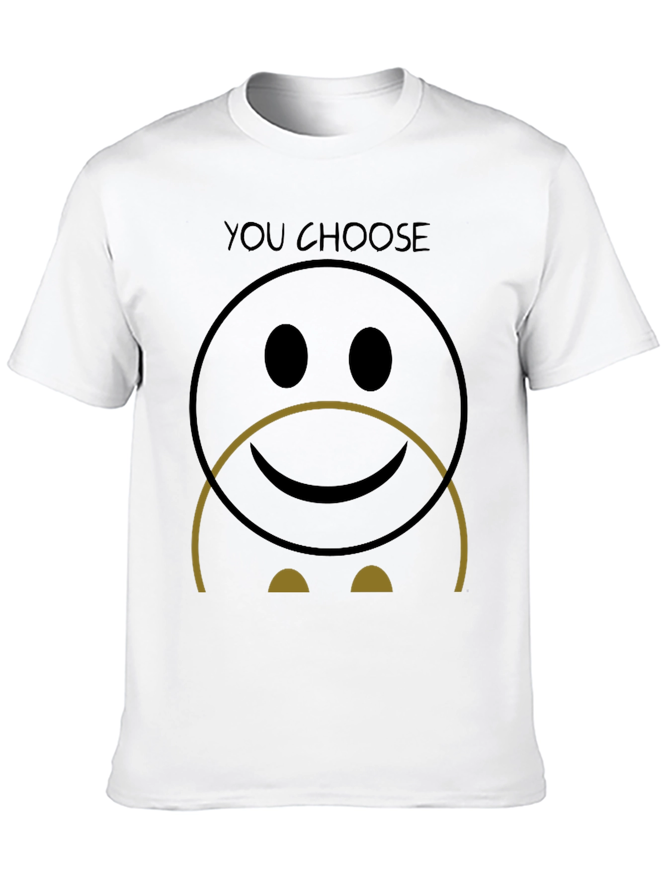 You Choose Black Graphic T-Shirt - Smiley Face Design