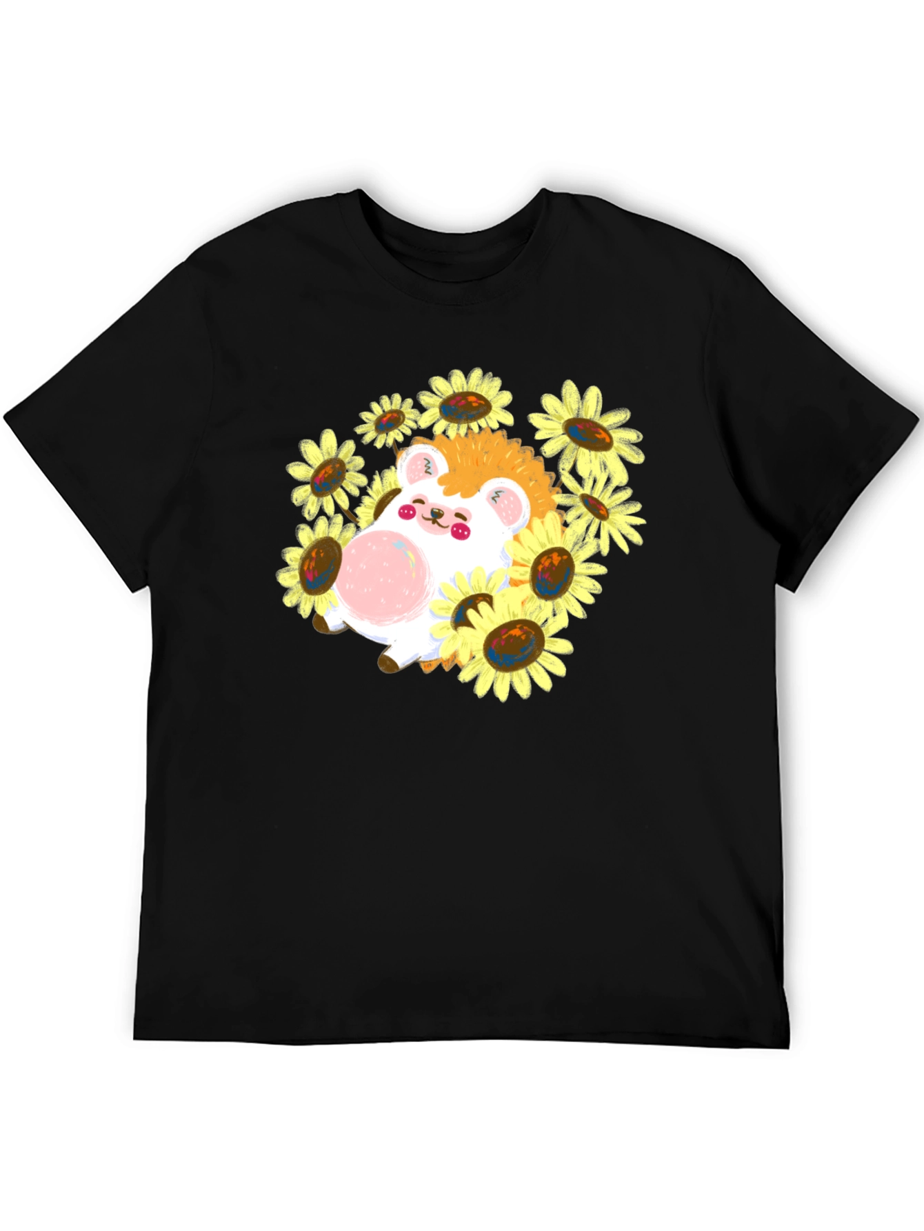 Cute Hedgehog Sunflower T-Shirt