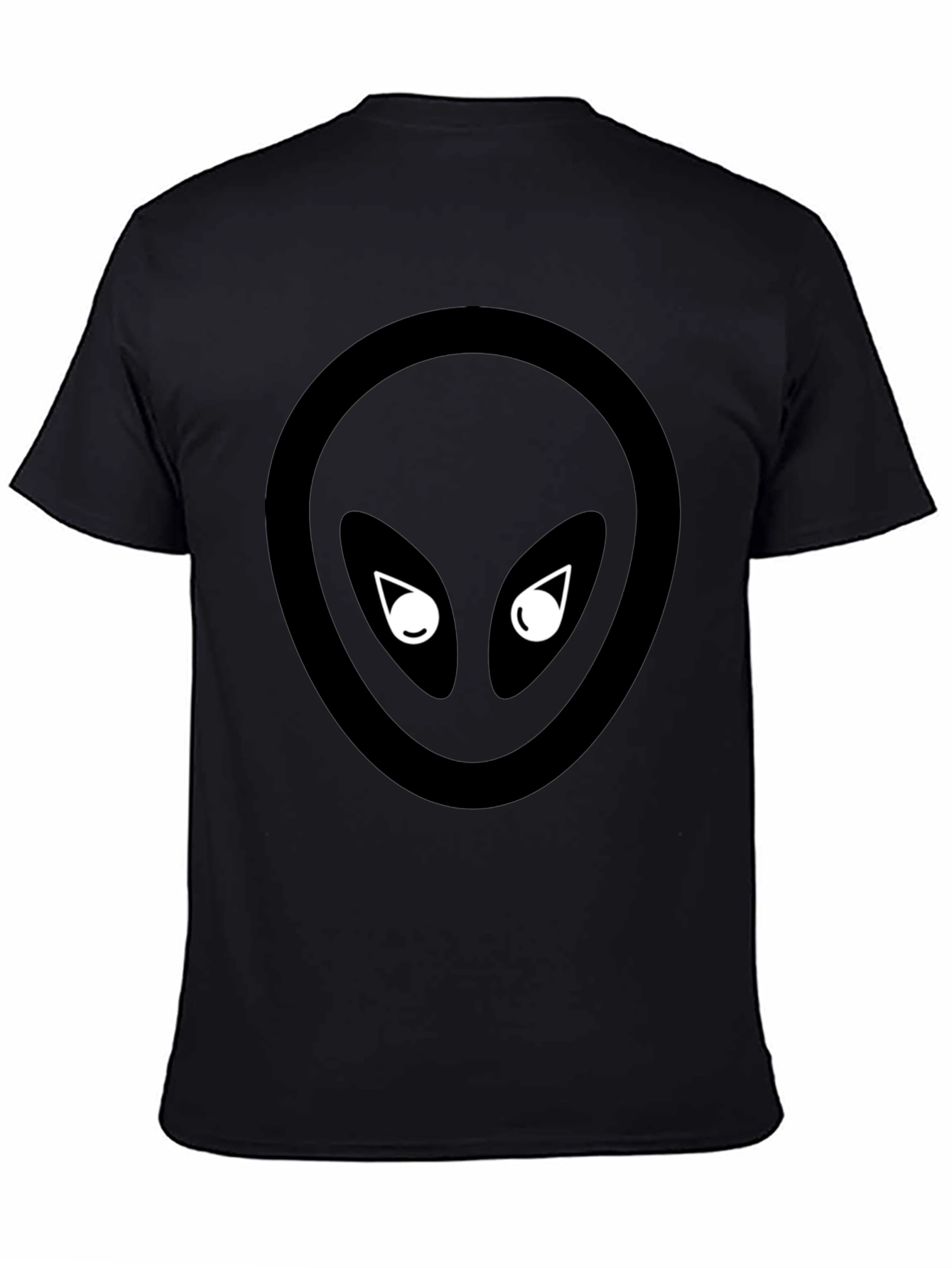 Black Alien Graphic Tee - Extraterrestrial Style