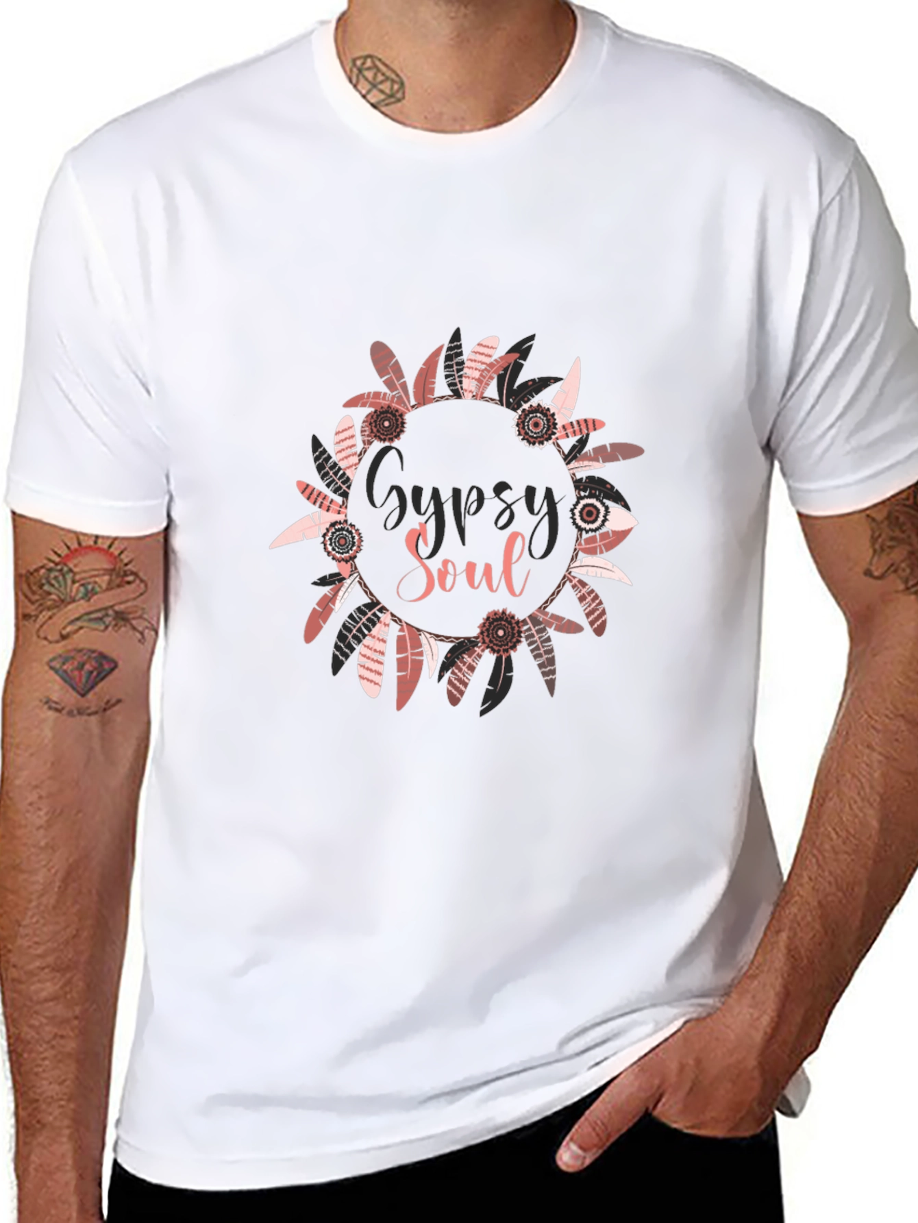 Gypsy Soul Graphic Print Black T-Shirt