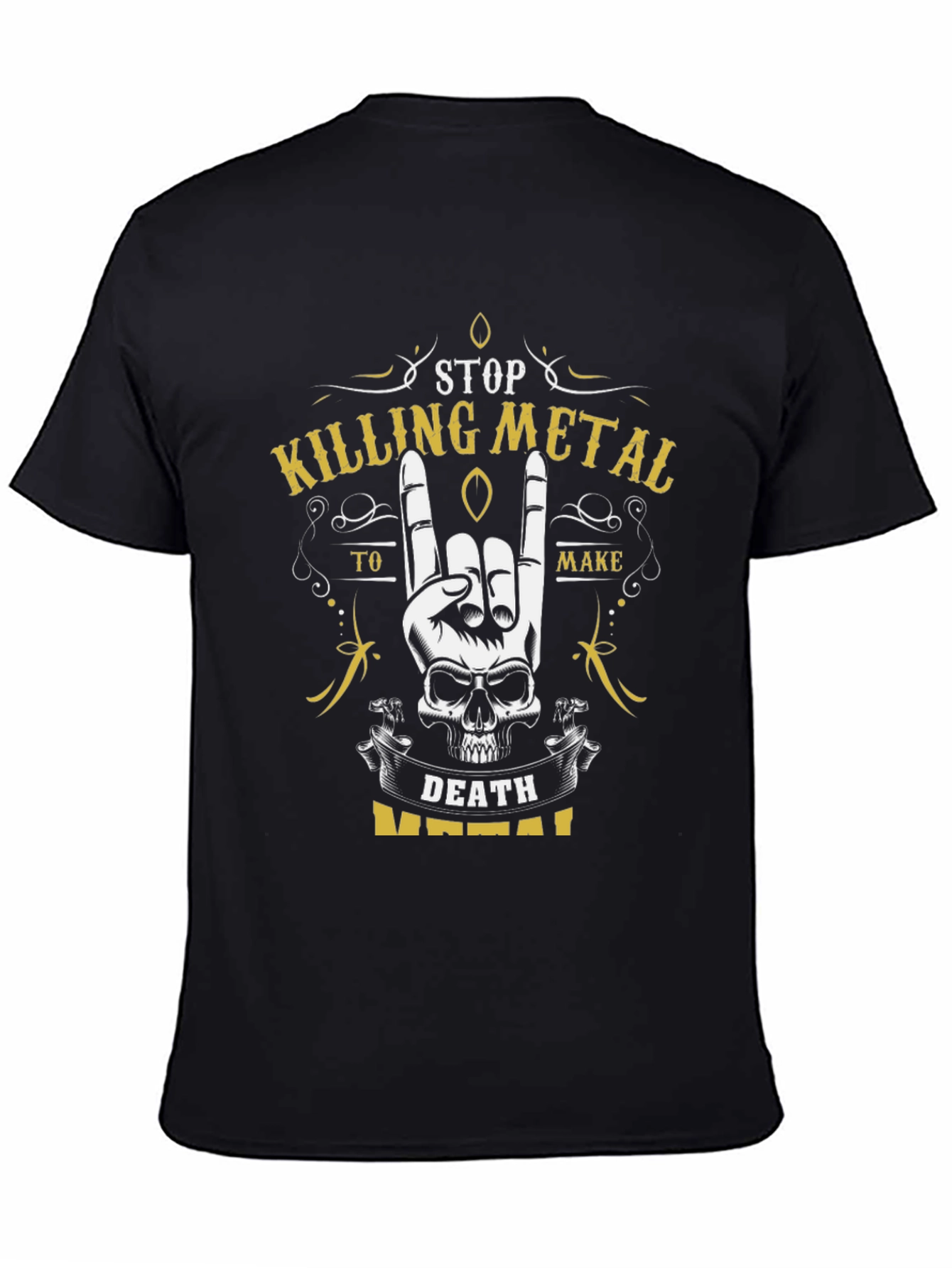 Stop Killing Metal T-Shirt - Death Metal Skull Design