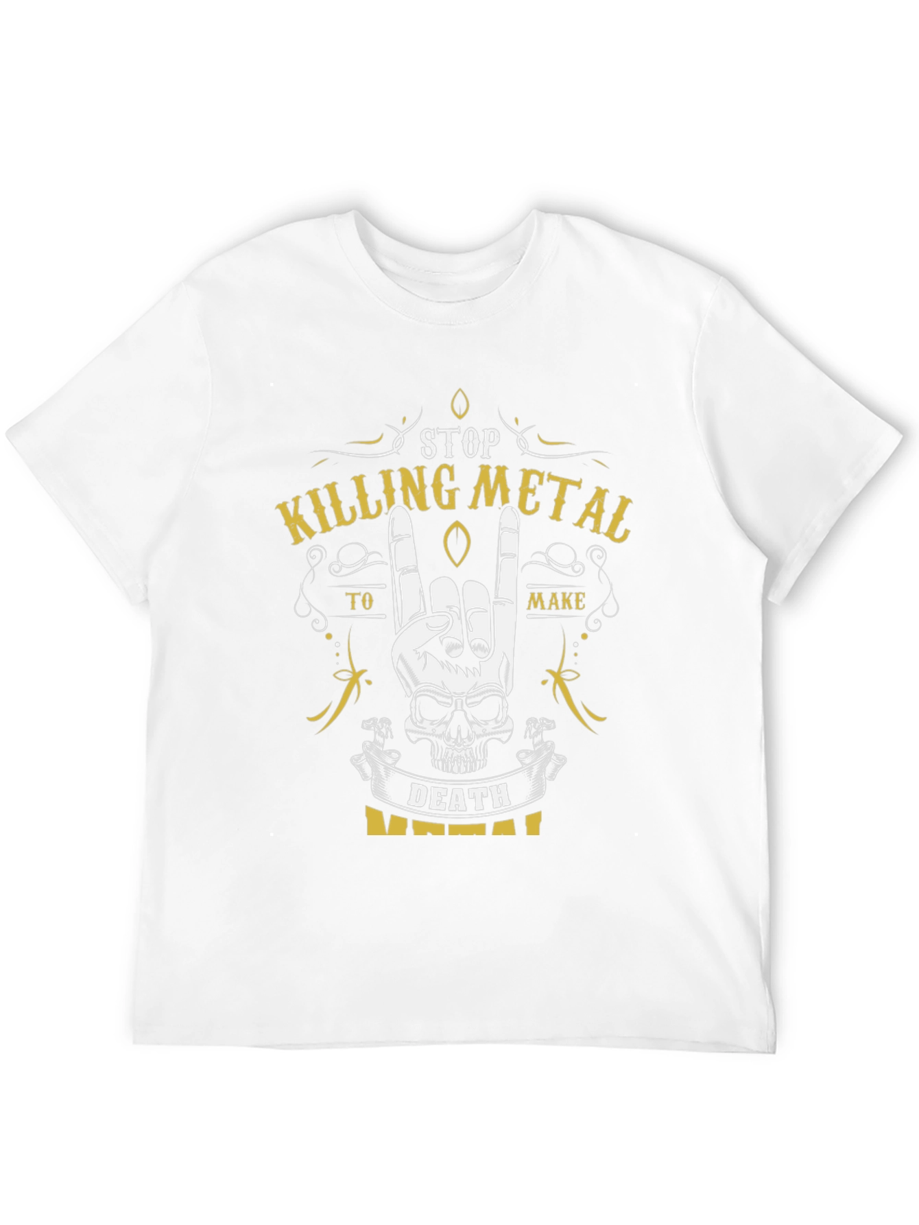 Stop Killing Metal T-Shirt - Death Metal Skull Design