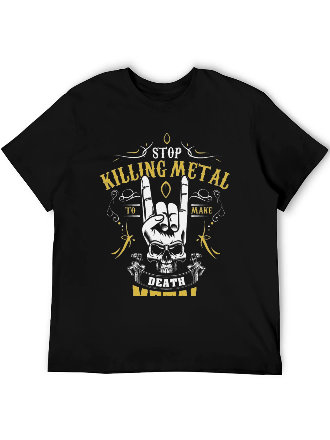Stop Killing Metal T-Shirt - Death Metal Skull Design