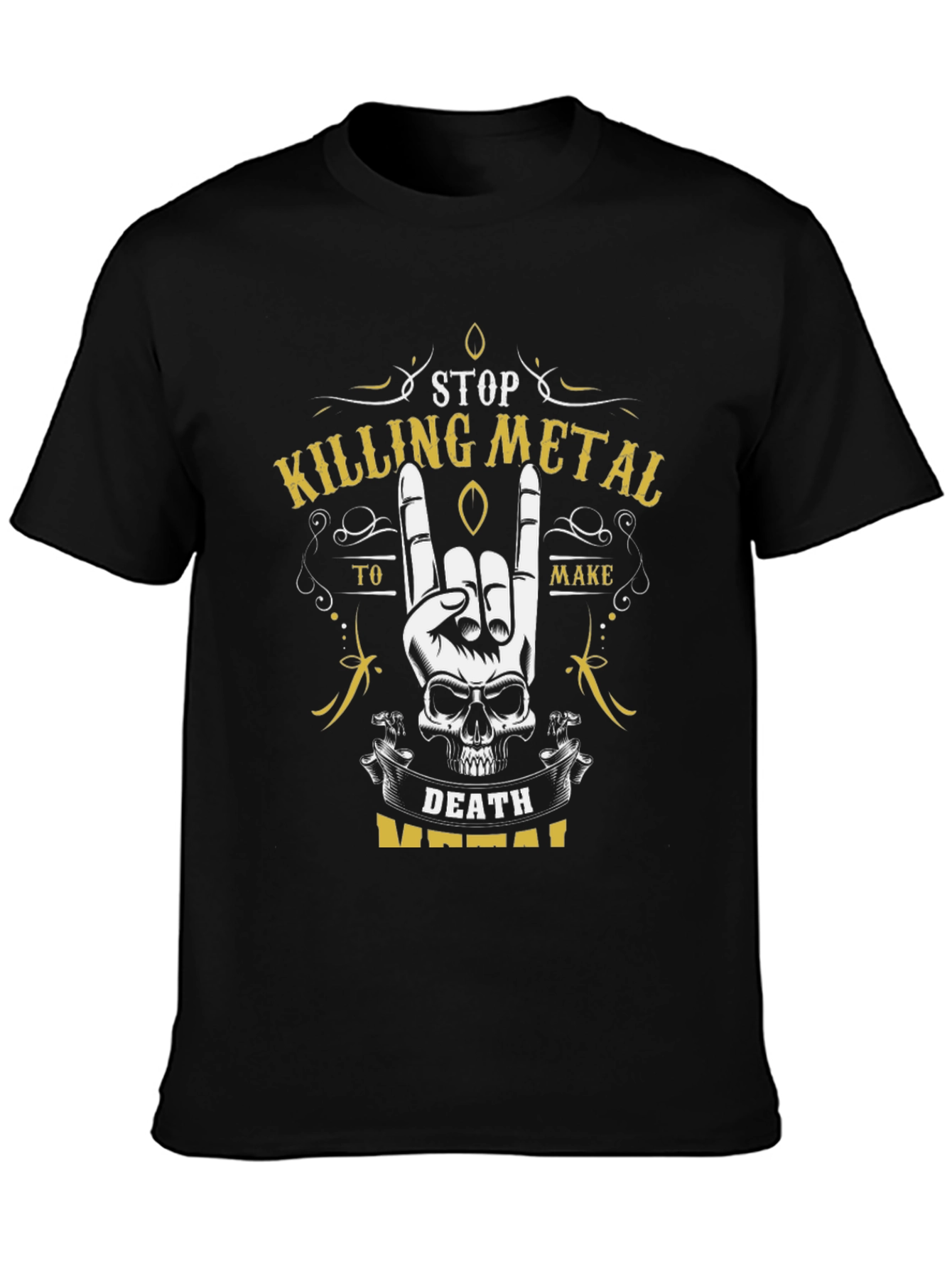 Stop Killing Metal T-Shirt - Death Metal Skull Design