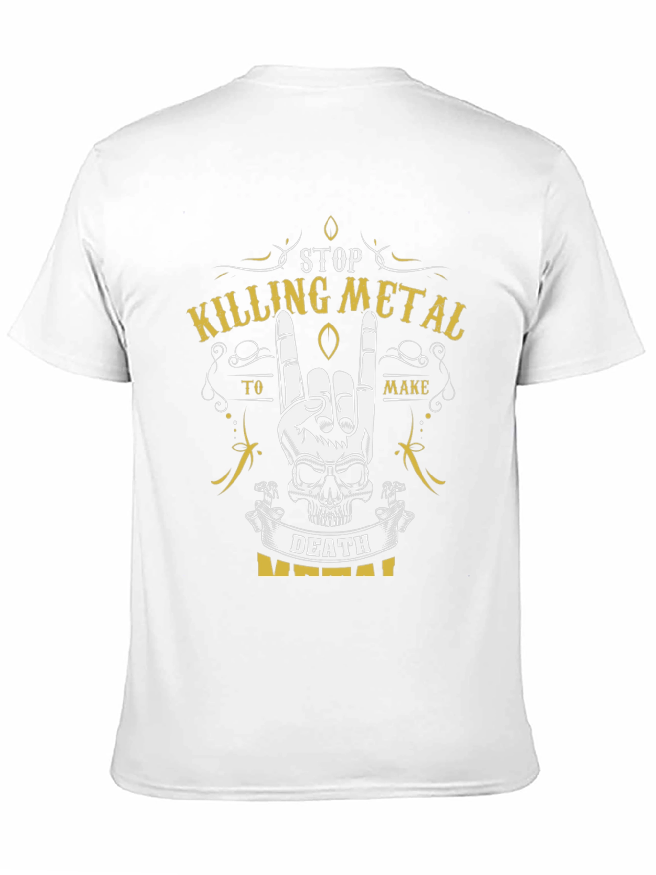 Stop Killing Metal T-Shirt - Death Metal Skull Design