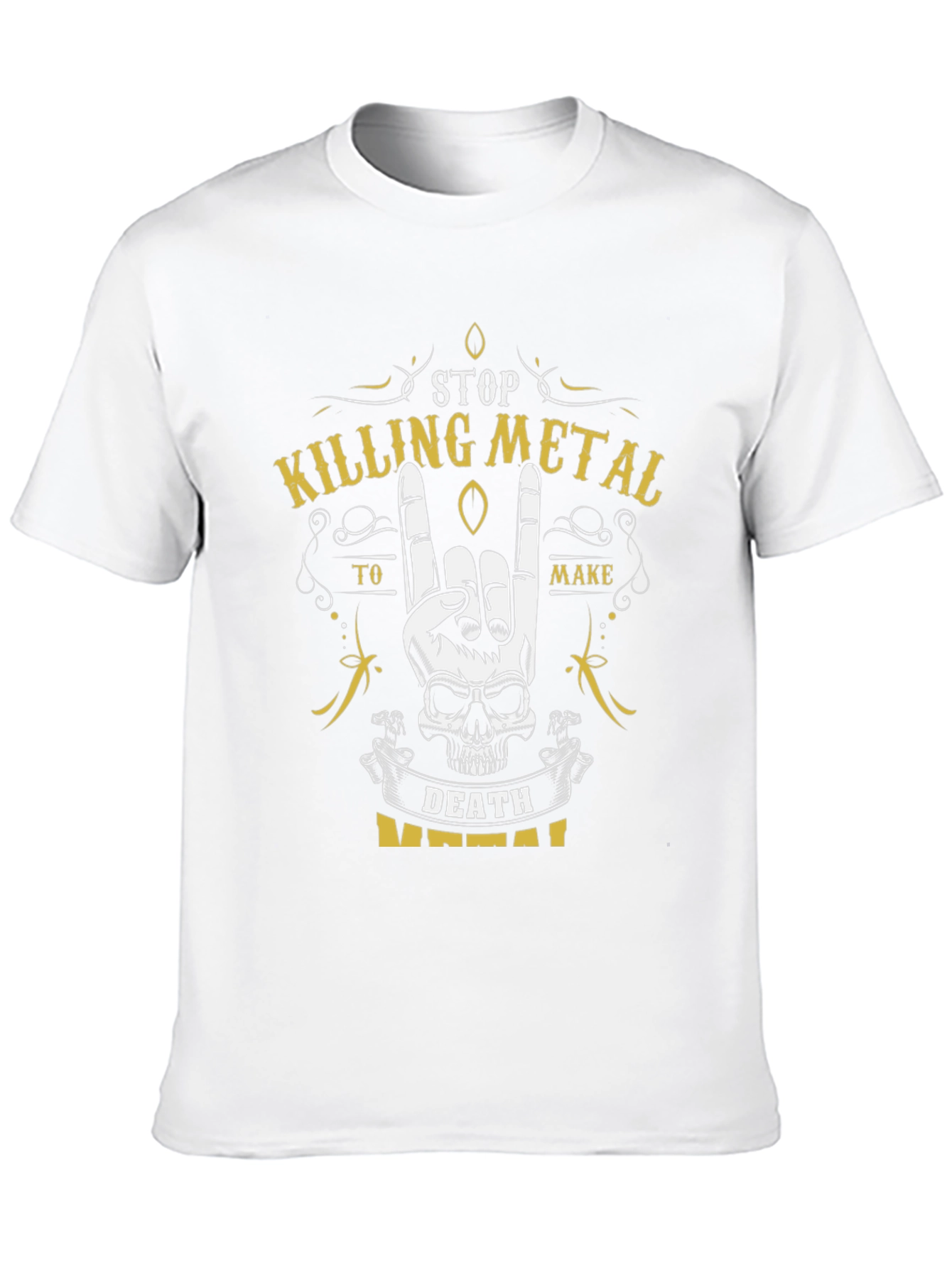 Stop Killing Metal T-Shirt - Death Metal Skull Design