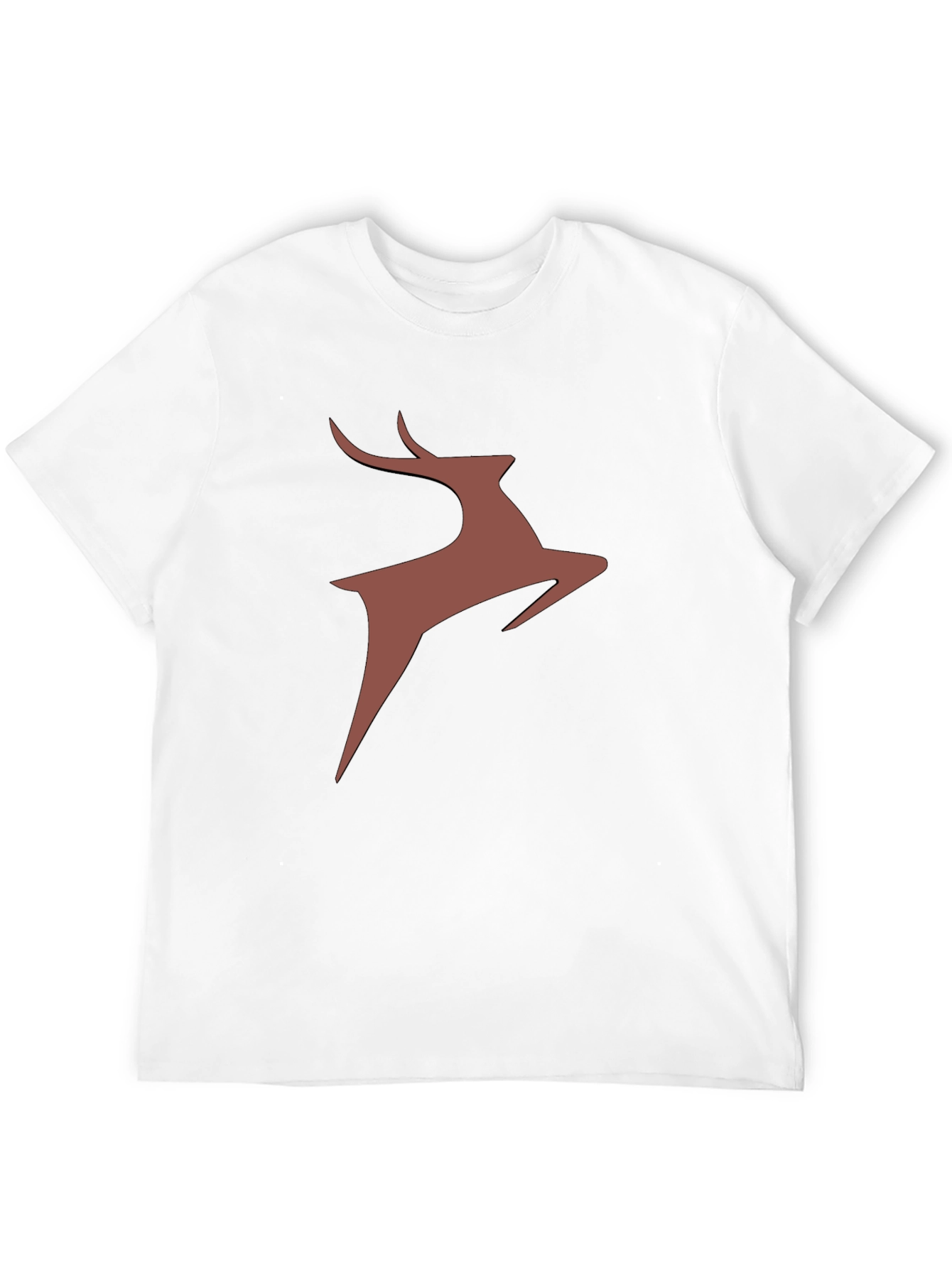 Stylish Deer Graphic Tee - Black Cotton Blend