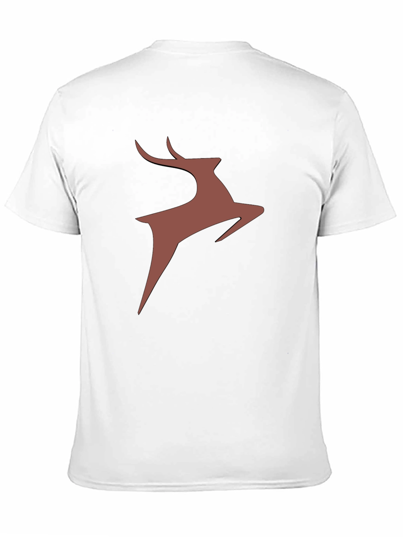 Stylish Deer Graphic Tee - Black Cotton Blend