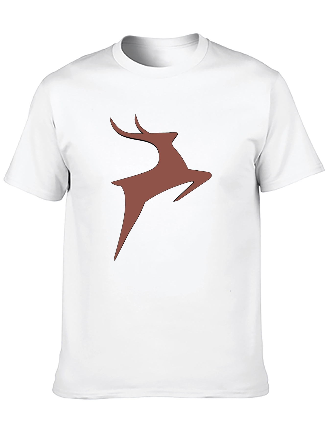 Stylish Deer Graphic Tee - Black Cotton Blend