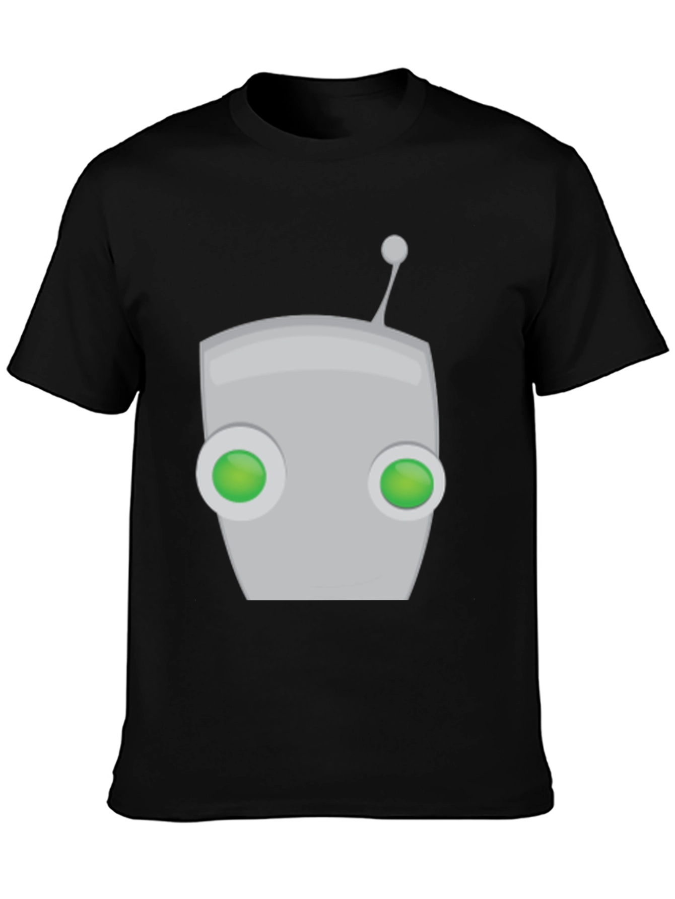 Mens Black Gir Robot Graphic Tee