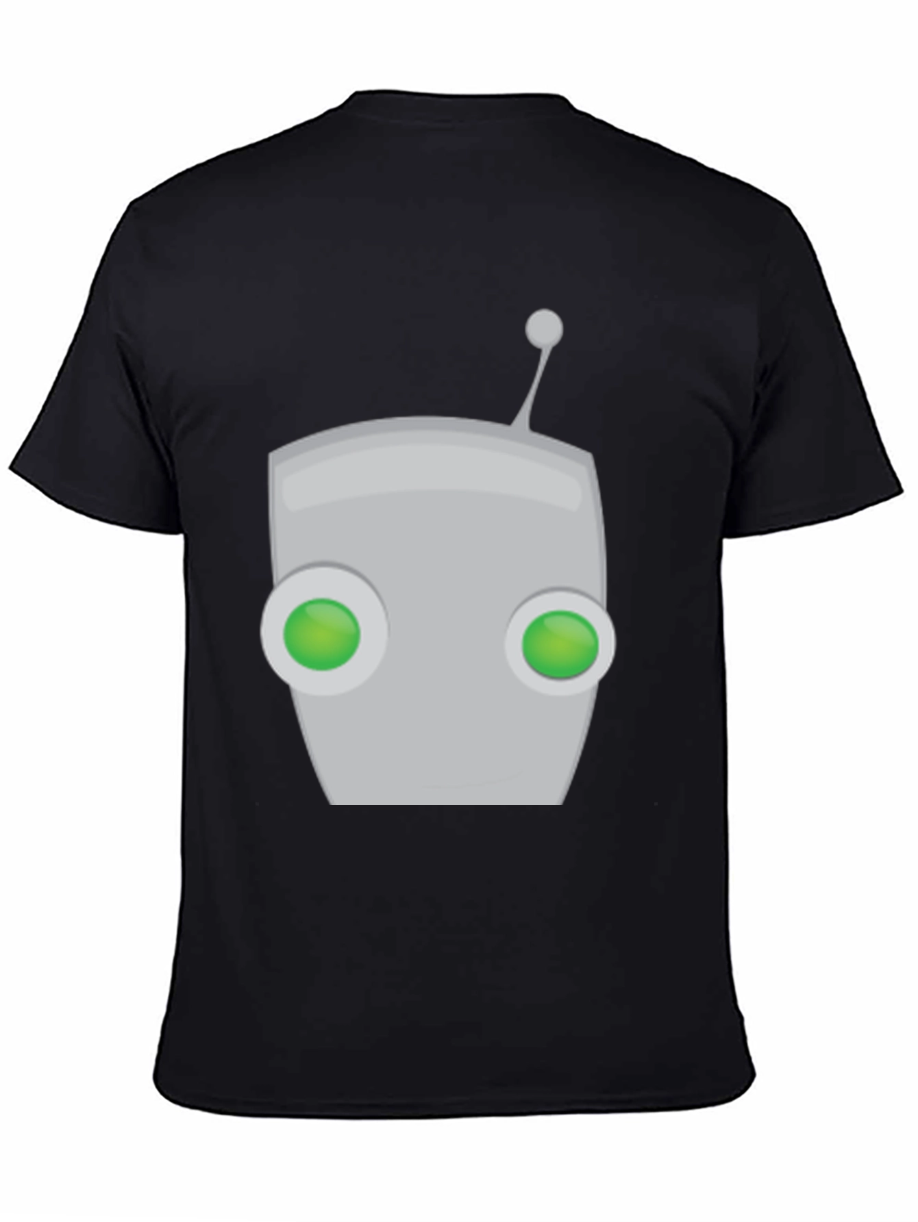 Mens Black Gir Robot Graphic Tee