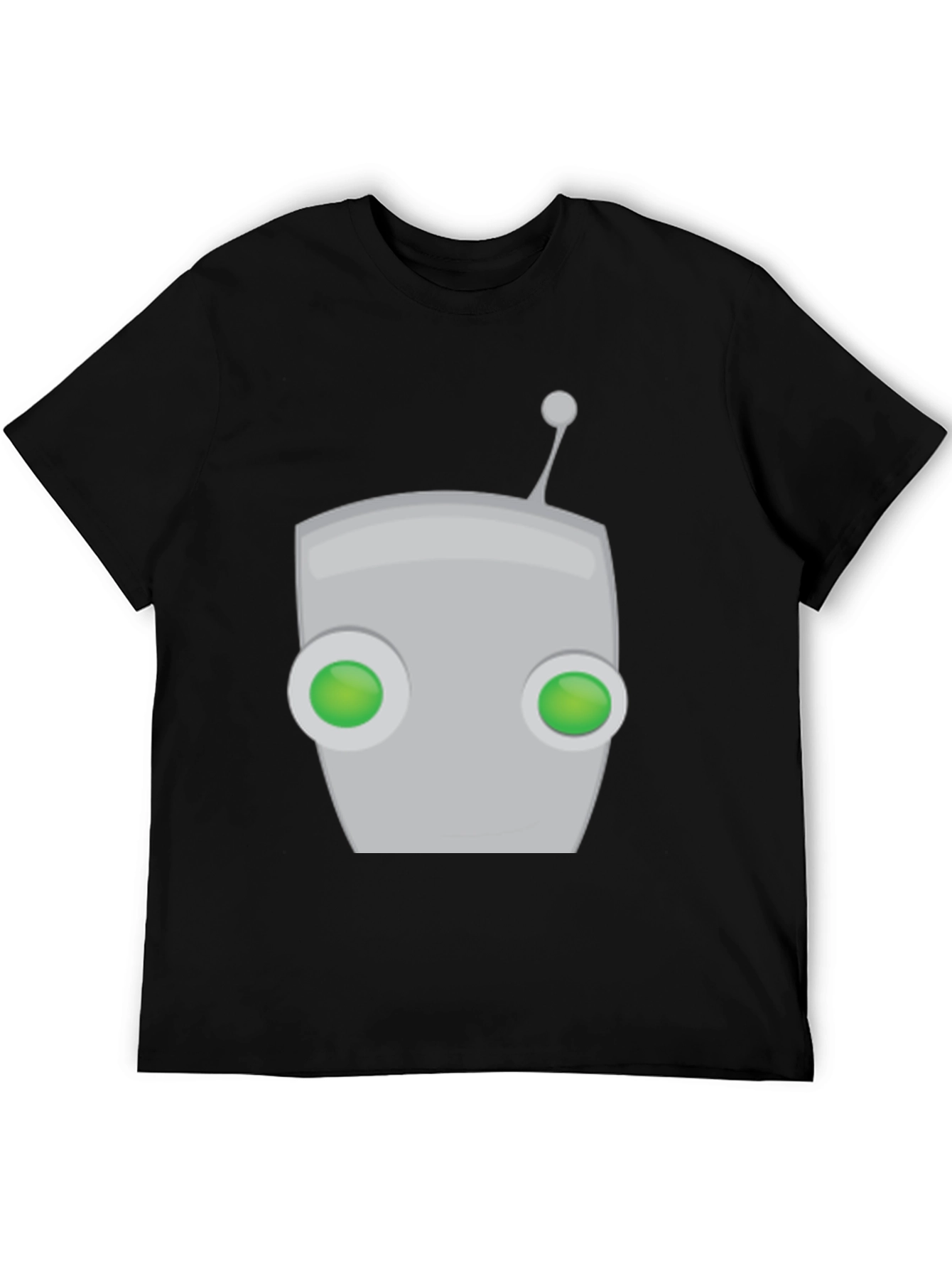 Mens Black Gir Robot Graphic Tee
