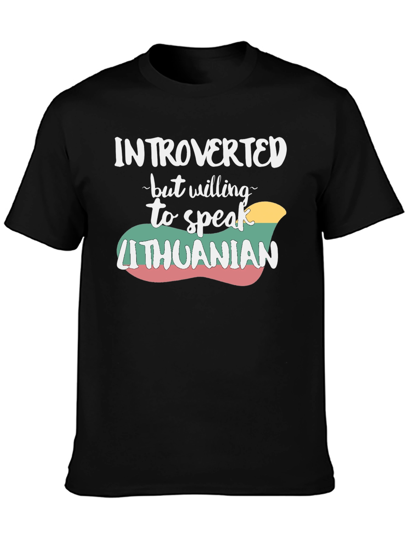 Introverted Lithuanian T-Shirt - Black Cotton Tee