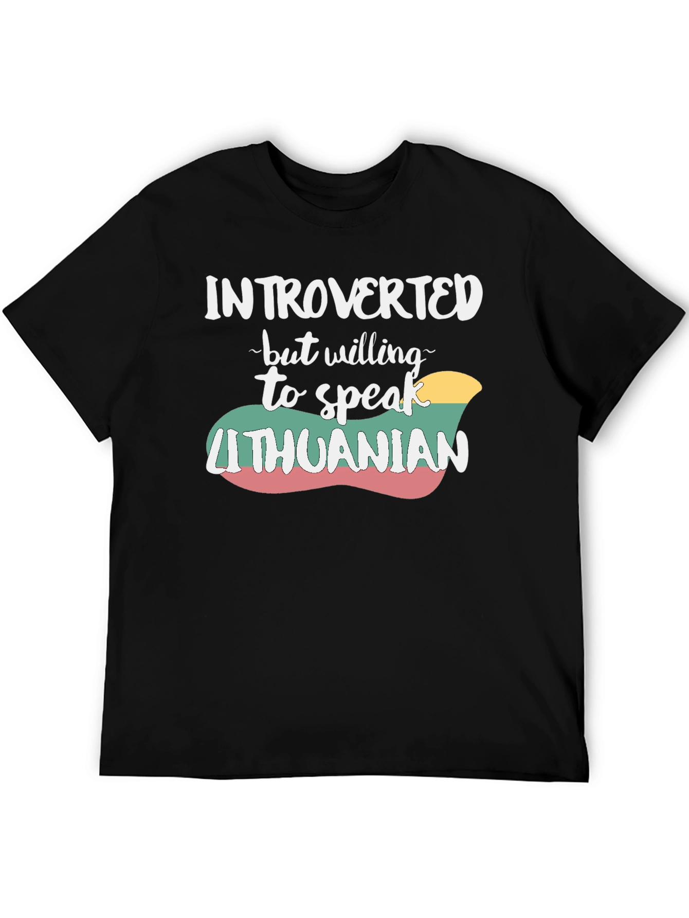 Introverted Lithuanian T-Shirt - Black Cotton Tee