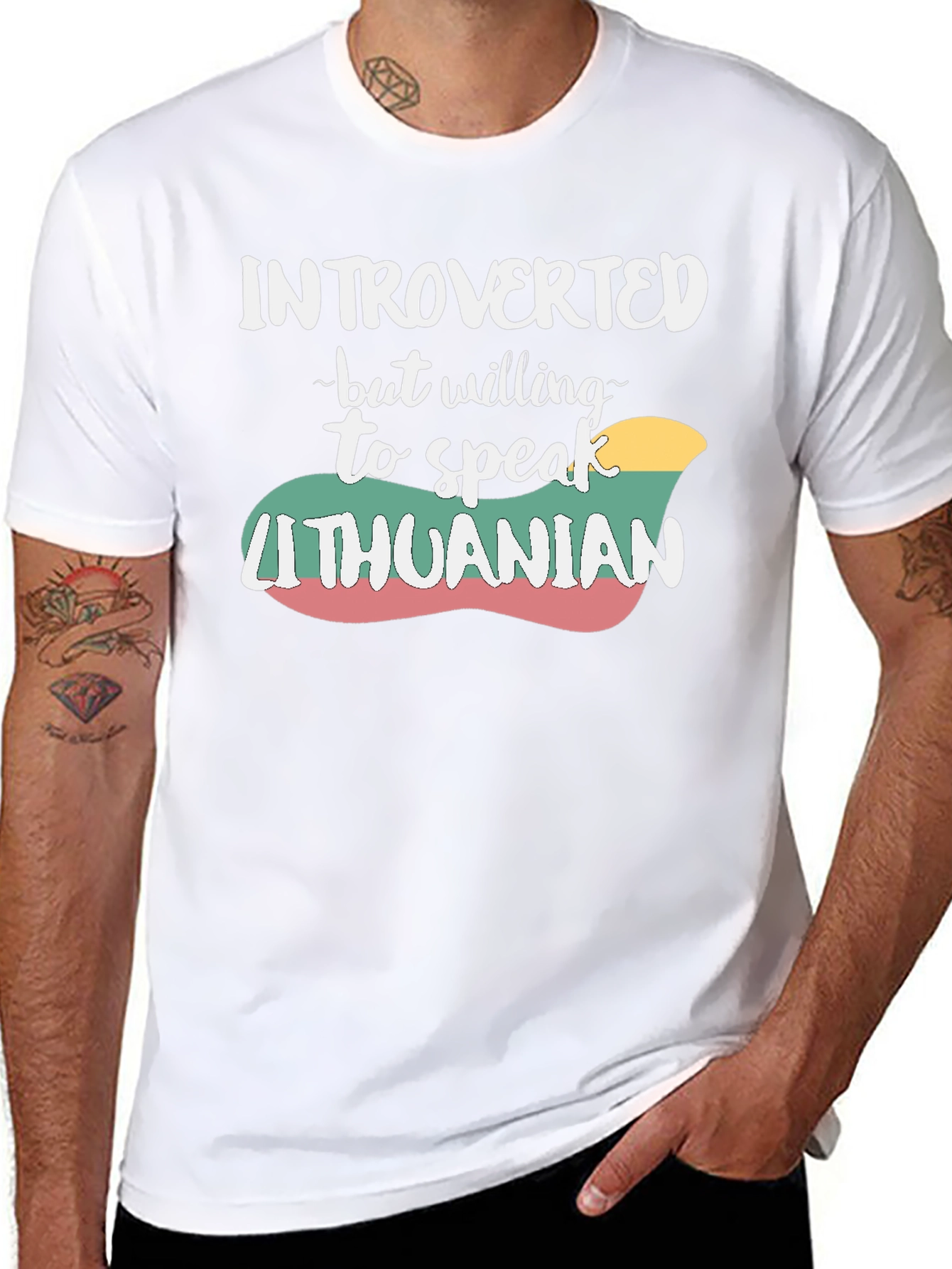 Introverted Lithuanian T-Shirt - Black Cotton Tee