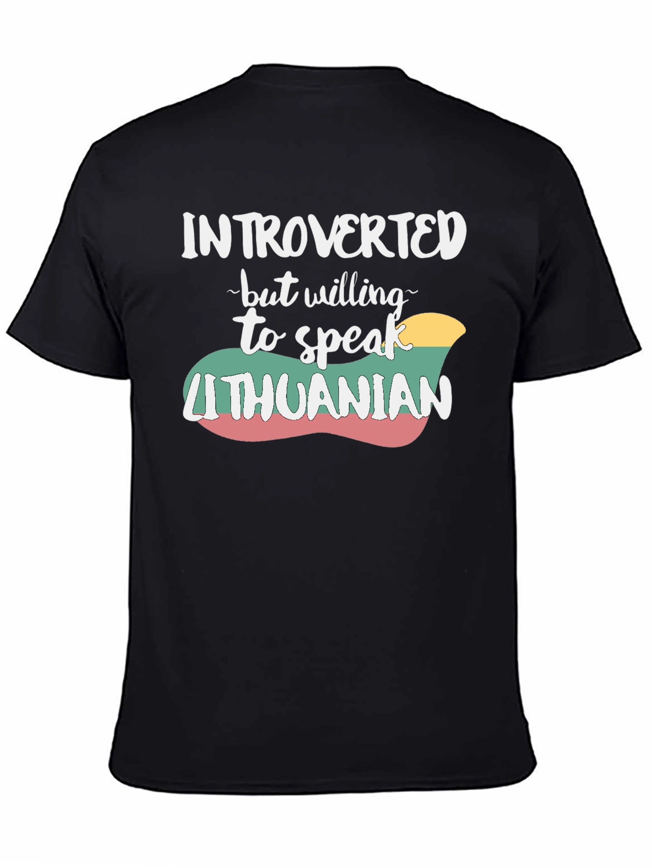 Introverted Lithuanian T-Shirt - Black Cotton Tee