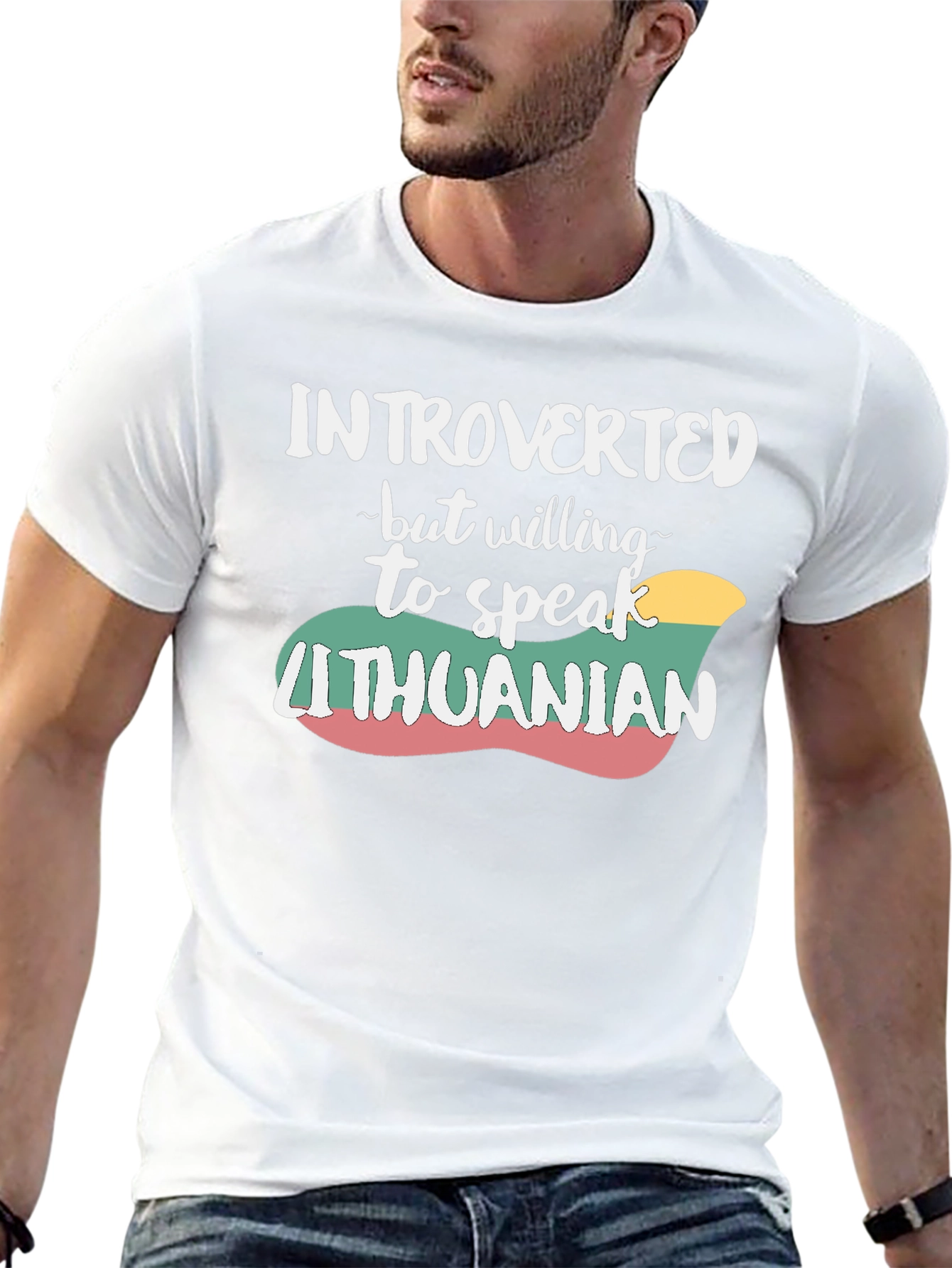 Introverted Lithuanian T-Shirt - Black Cotton Tee
