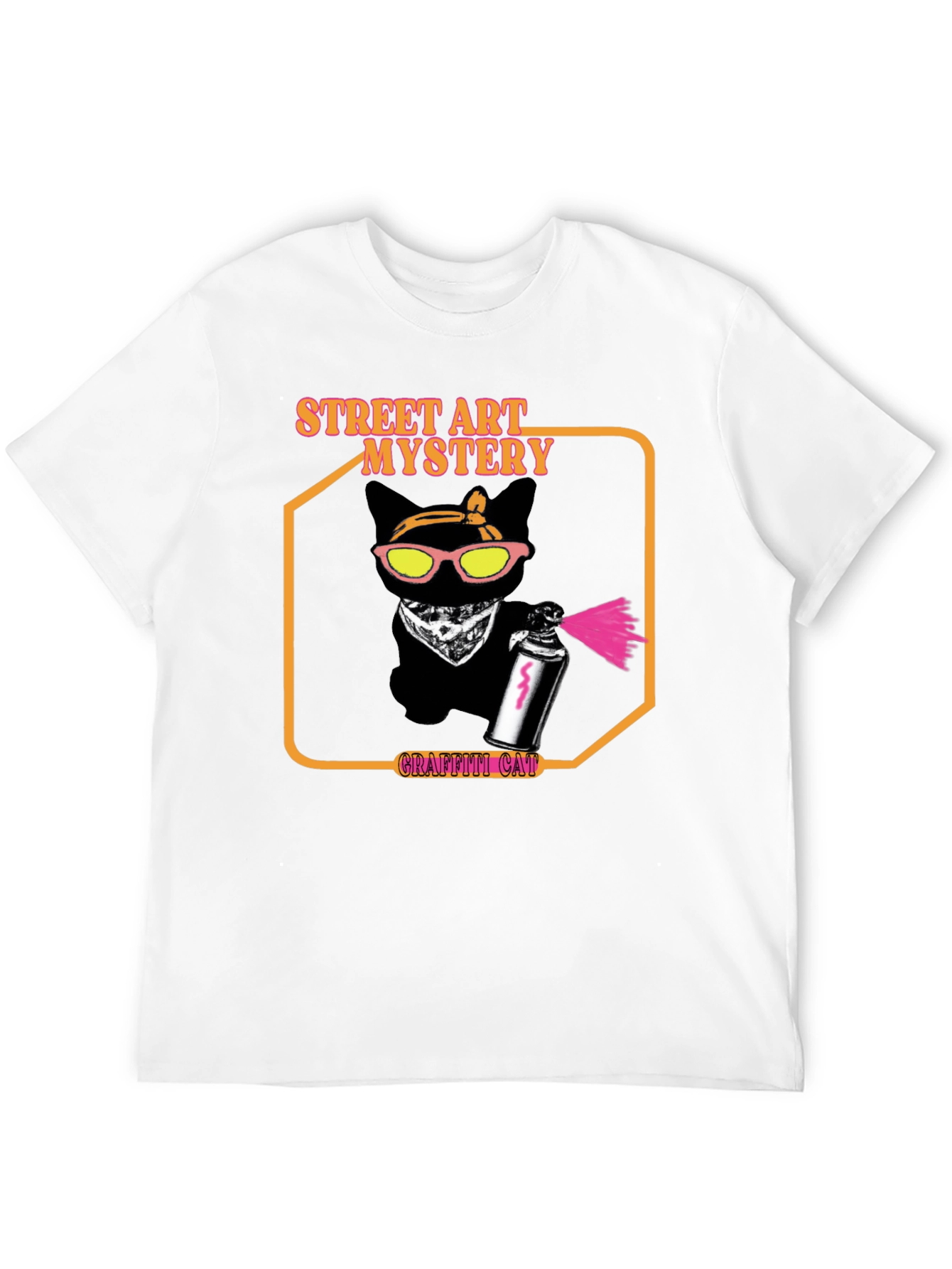 Street Art Mystery Graffiti Cat T-Shirt