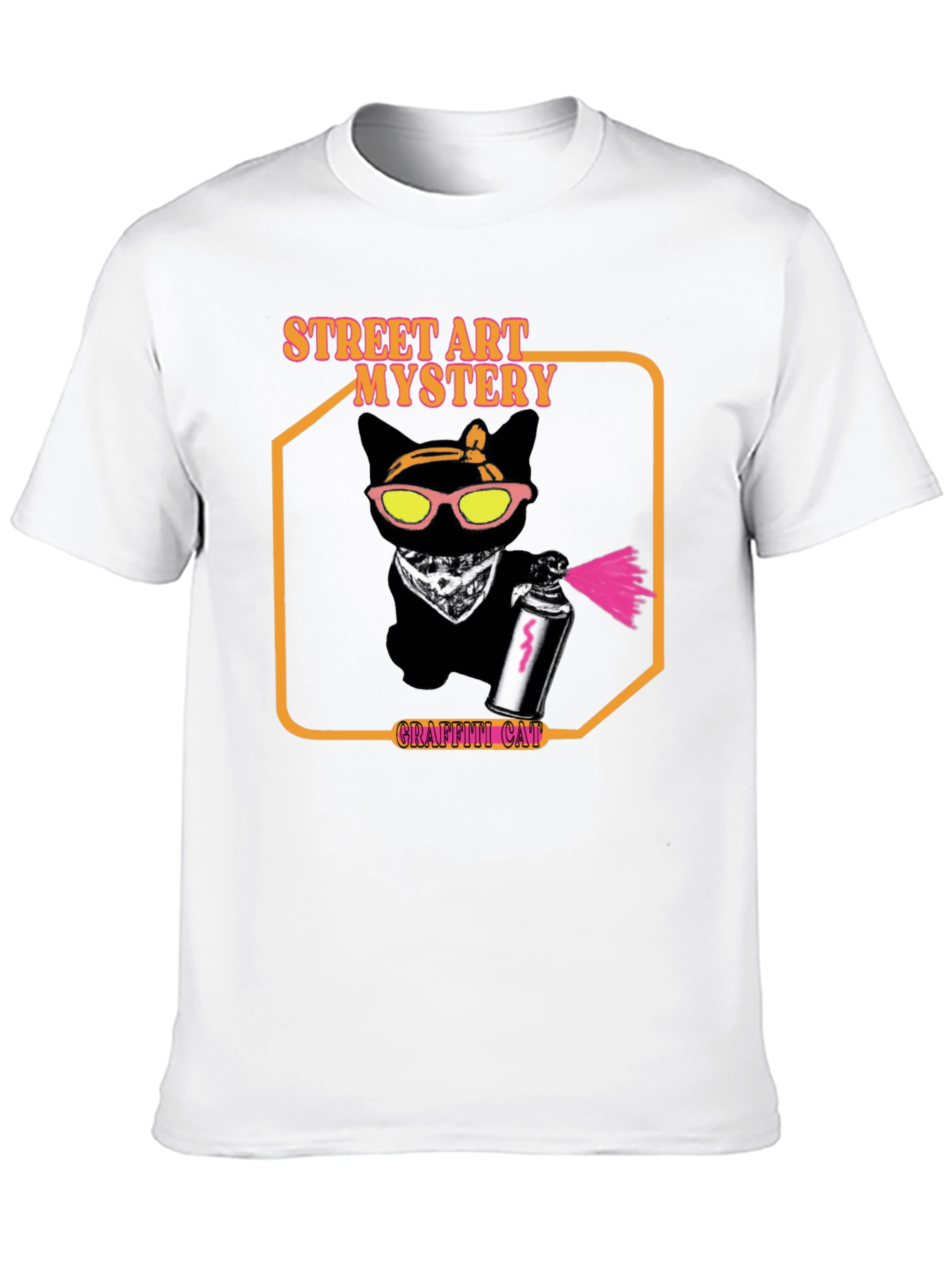 Street Art Mystery Graffiti Cat T-Shirt
