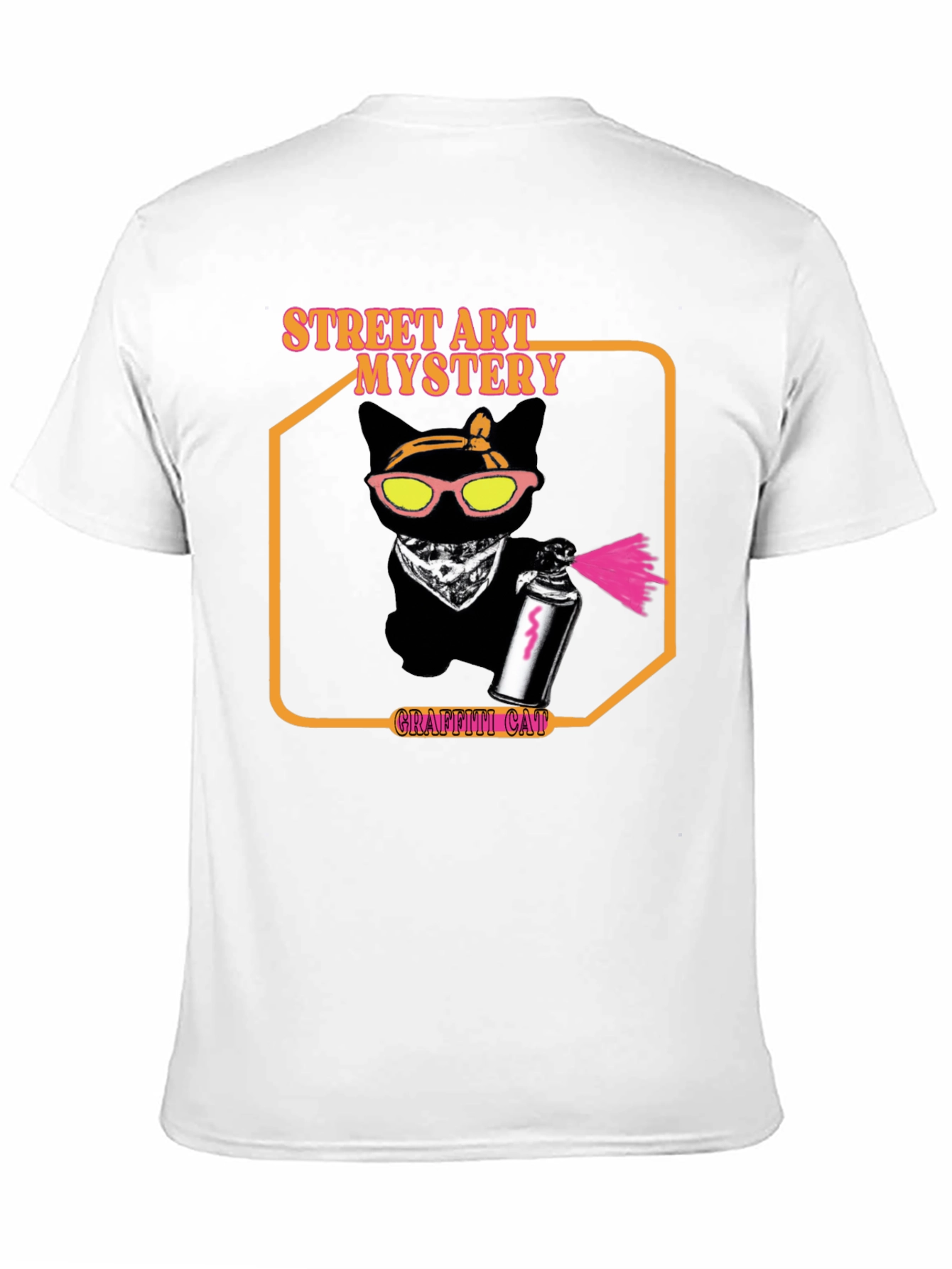Street Art Mystery Graffiti Cat T-Shirt