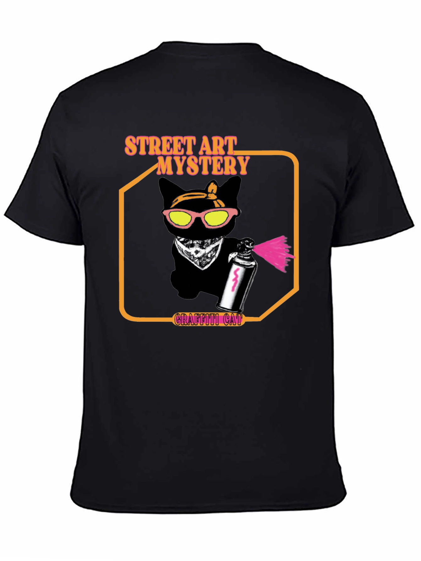 Street Art Mystery Graffiti Cat T-Shirt