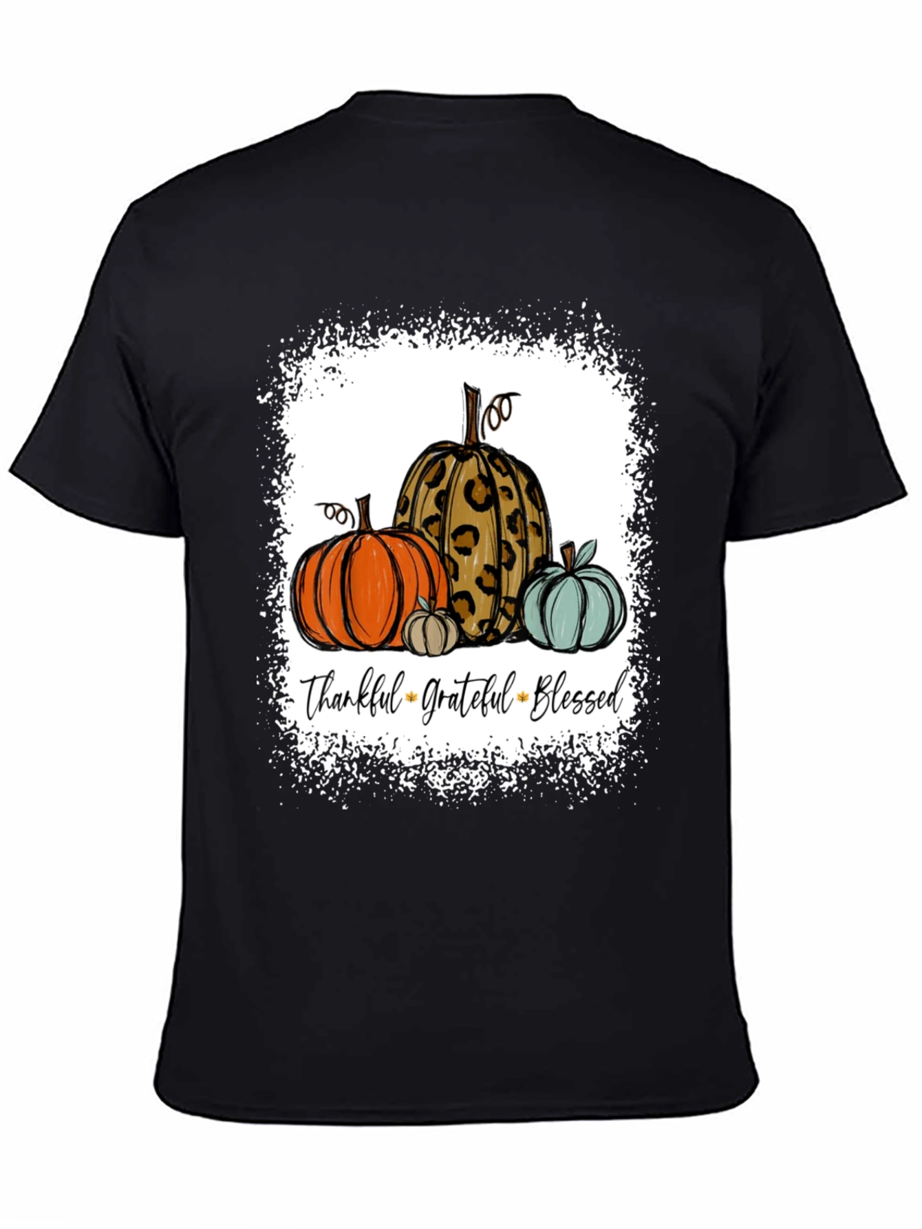Thankful Grateful Blessed Fall Pumpkin T-Shirt