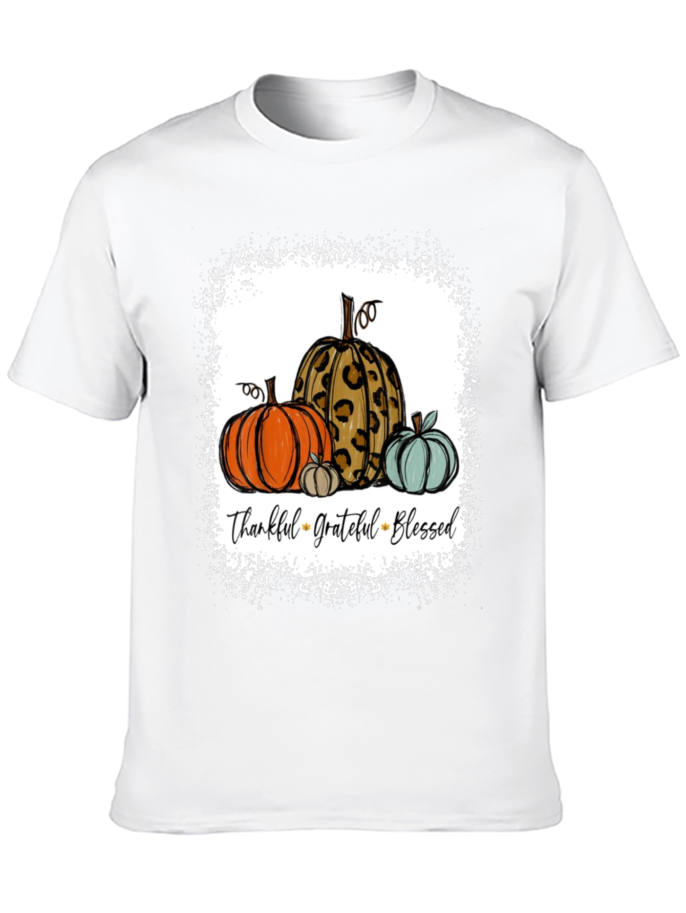 Thankful Grateful Blessed Fall Pumpkin T-Shirt