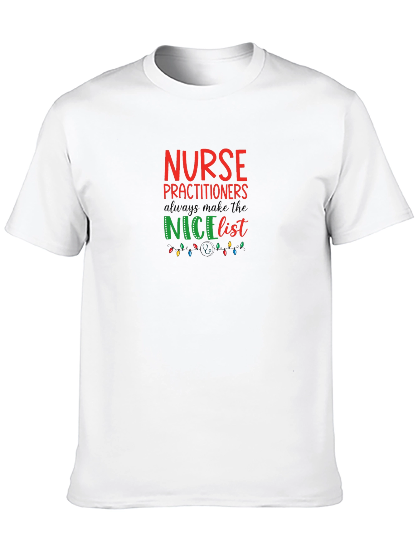 Nurse Practitioner Christmas Nice List T-Shirt
