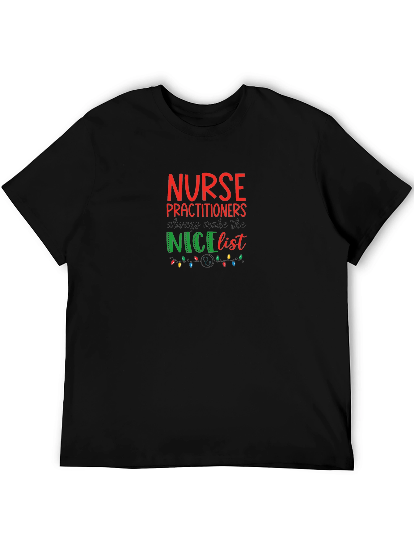 Nurse Practitioner Christmas Nice List T-Shirt