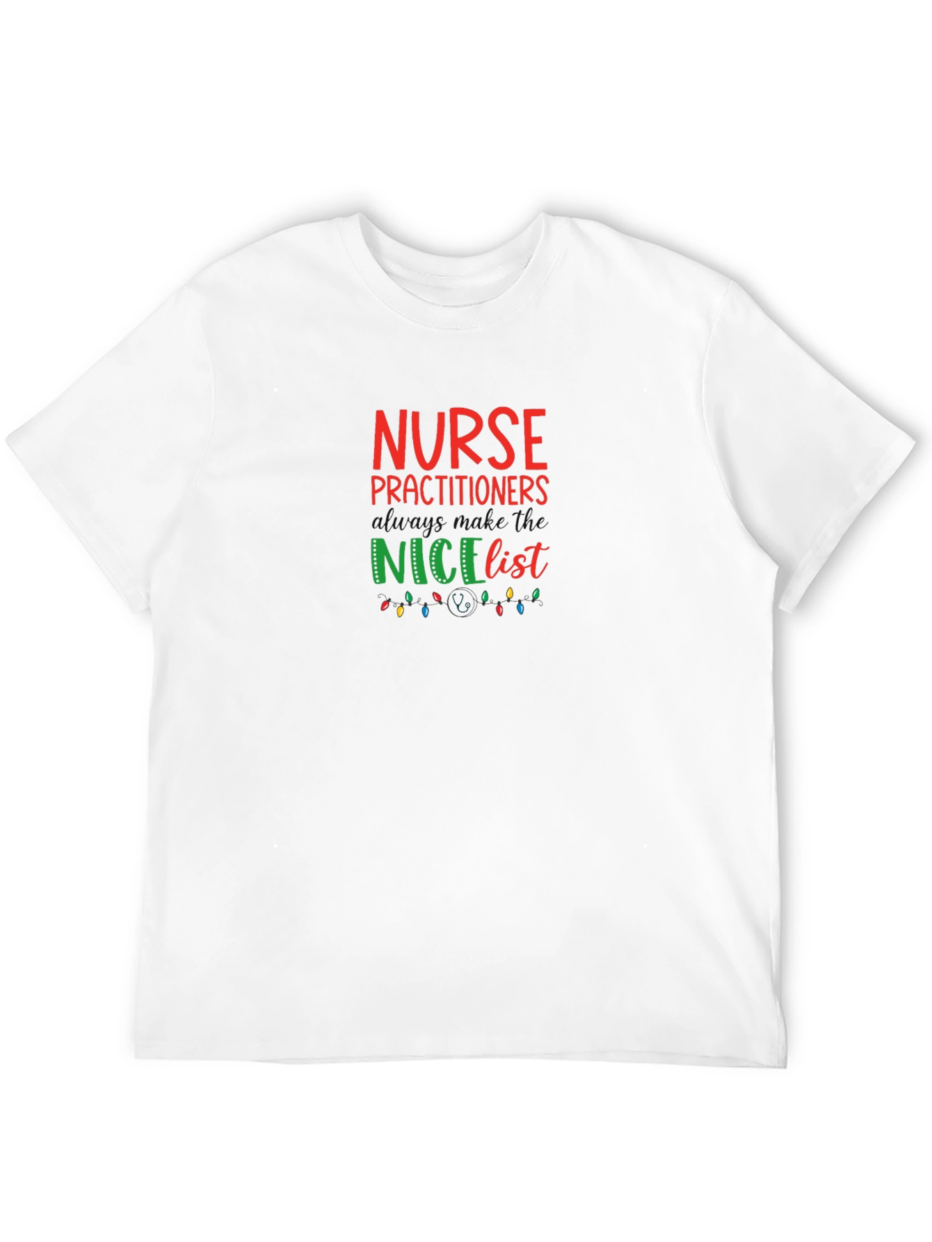 Nurse Practitioner Christmas Nice List T-Shirt