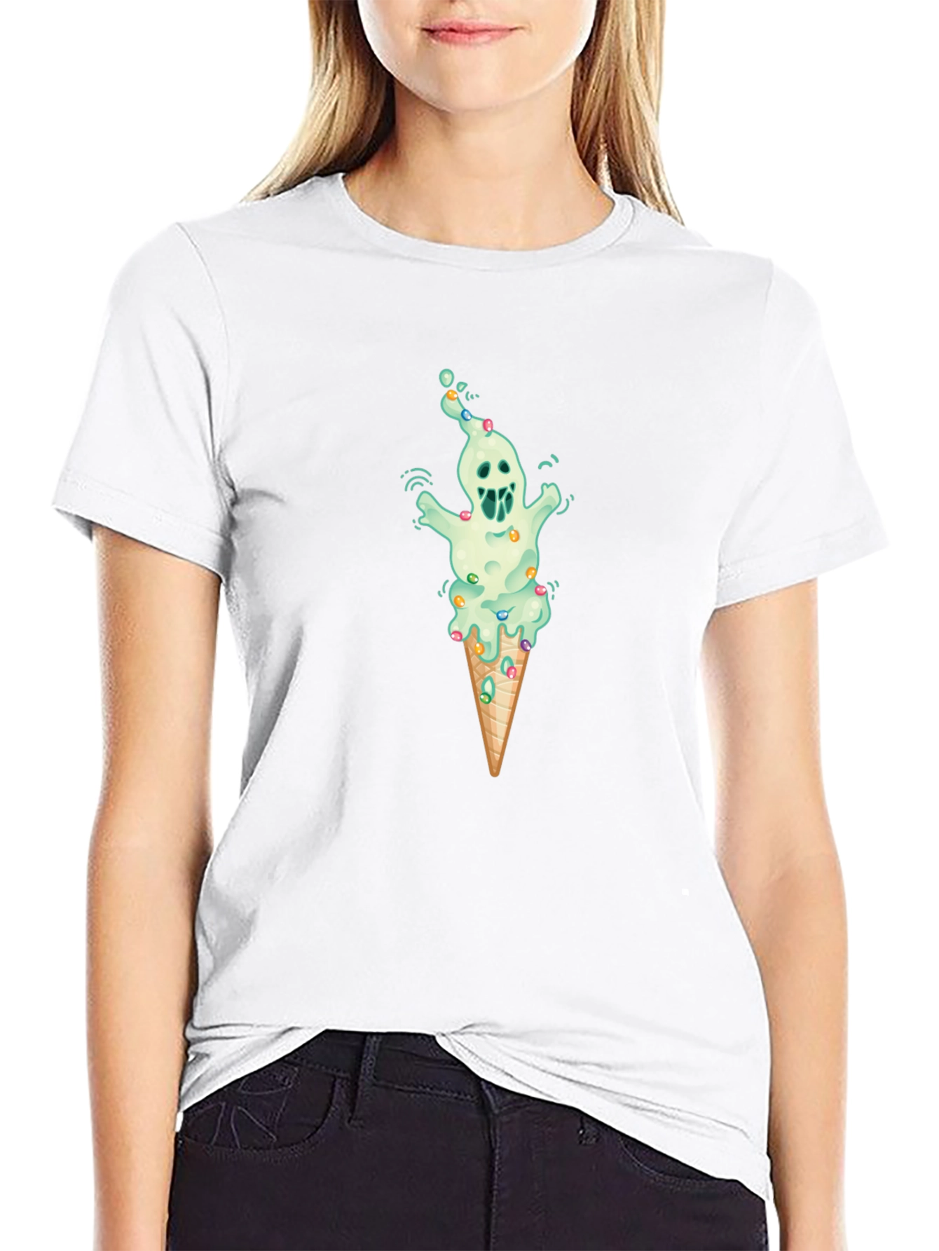 Ice Cream Ghost Graphic Tee