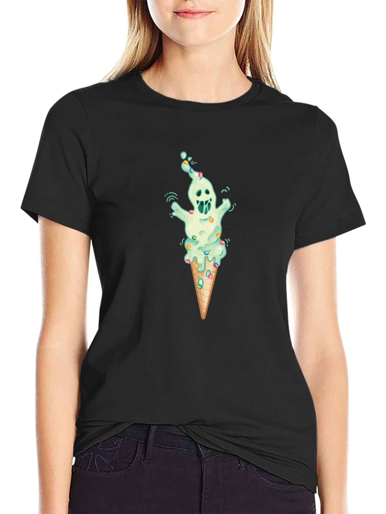 Ice Cream Ghost Graphic Tee