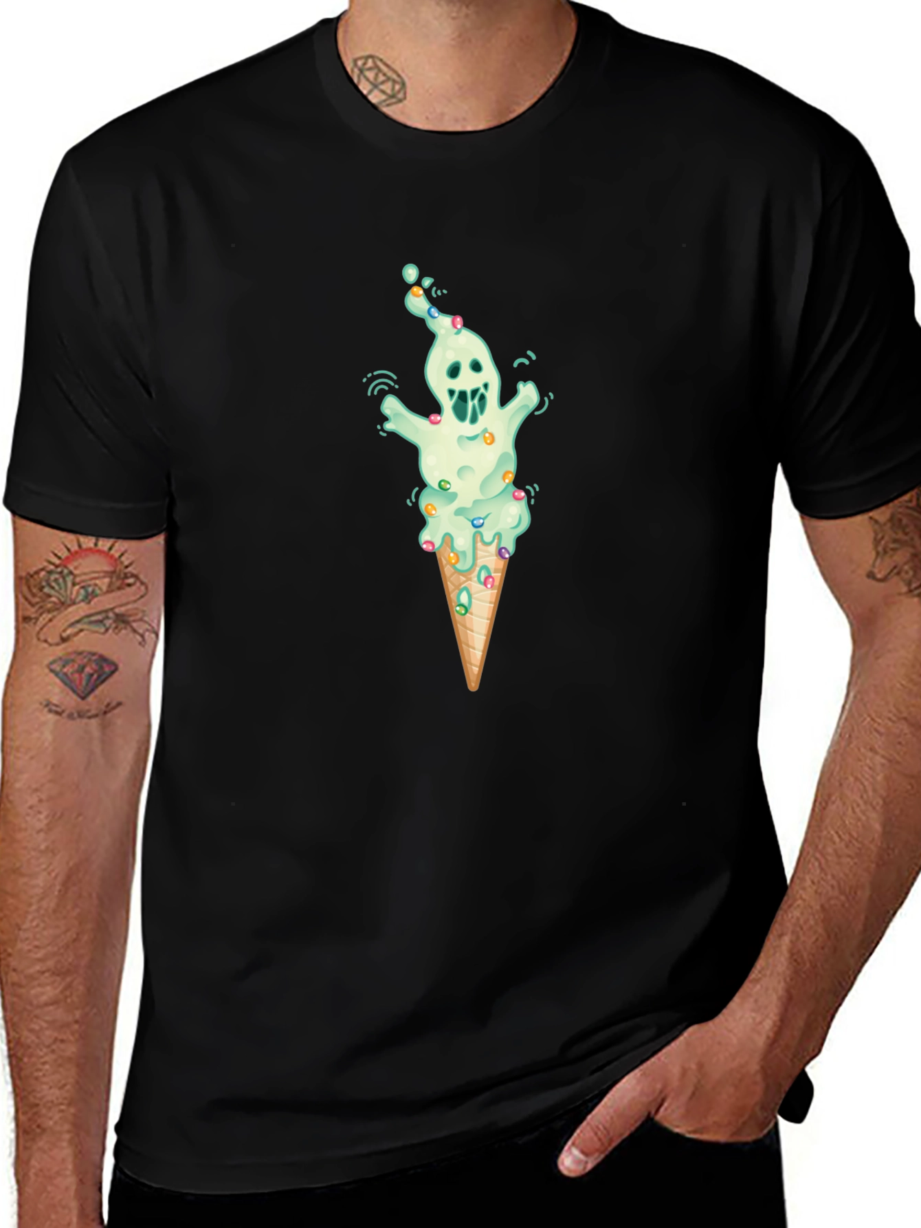 Ice Cream Ghost Graphic Tee