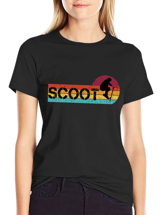 Retro Scoot T-Shirt - Vintage Scooter Rider Graphic Tee
